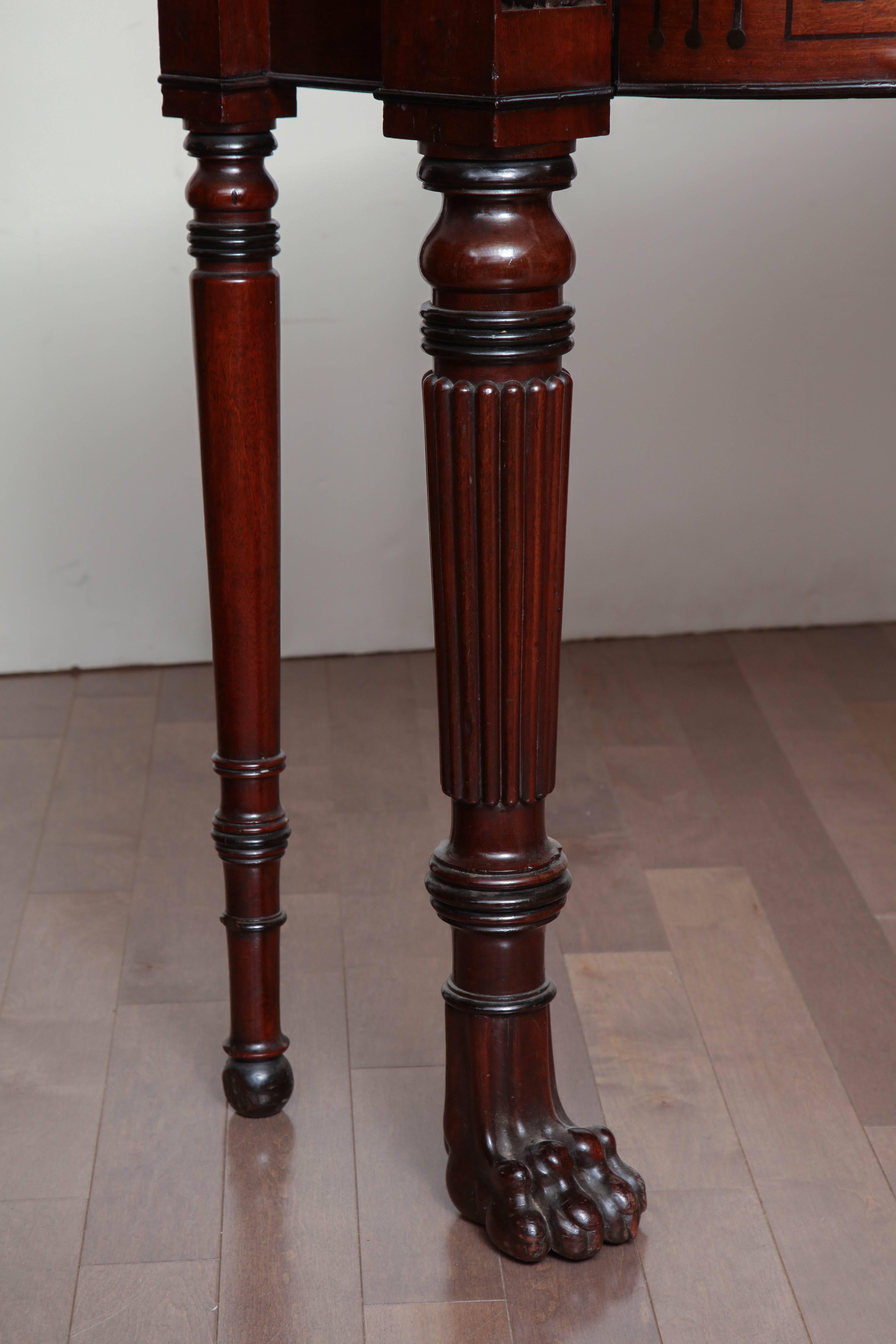 Early 19th Century English Regency, Mahogany Serving Table with Drawer 4