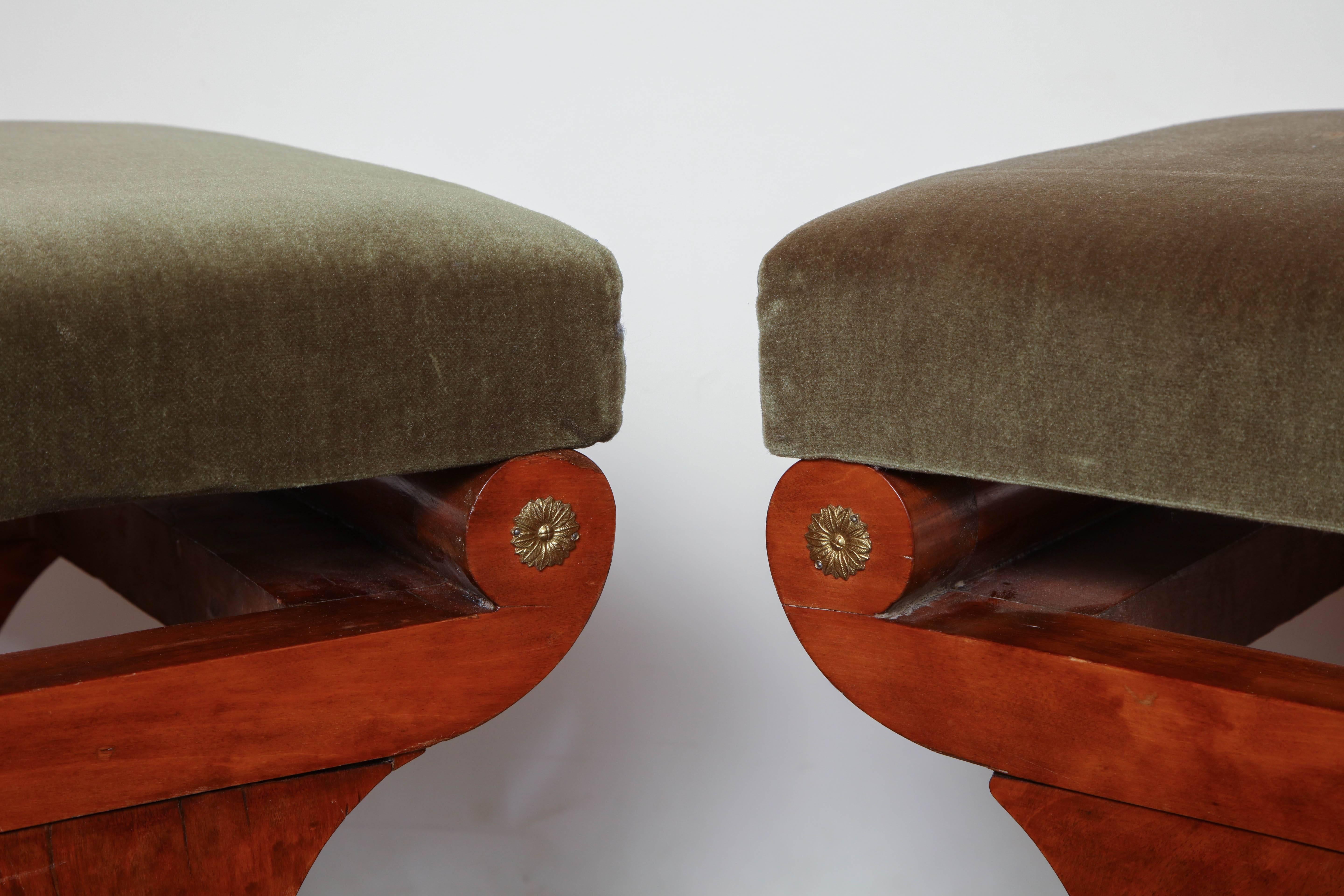 A Pair of 19th Century Swedish birch stools