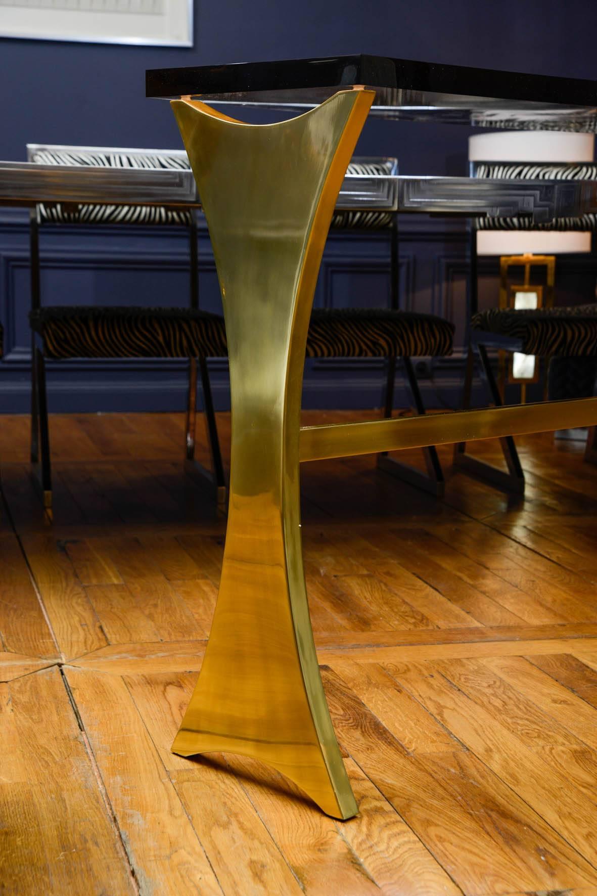 Brass and Resin Console at cost price In Excellent Condition In Saint-Ouen (PARIS), FR