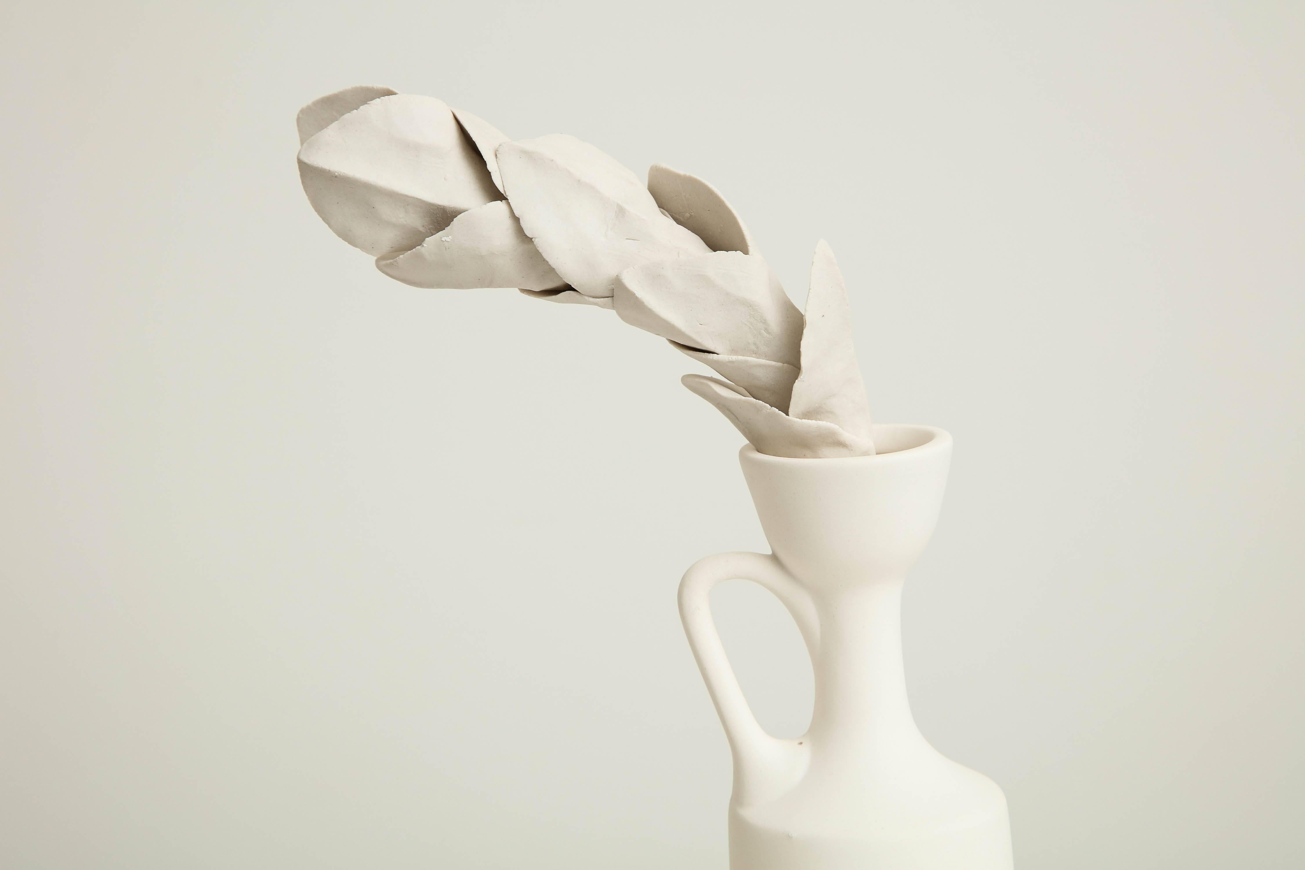 Porcelain Still Life with Lekythos, Branch, Apple and Bud by Anat Shiftan, 2017 3