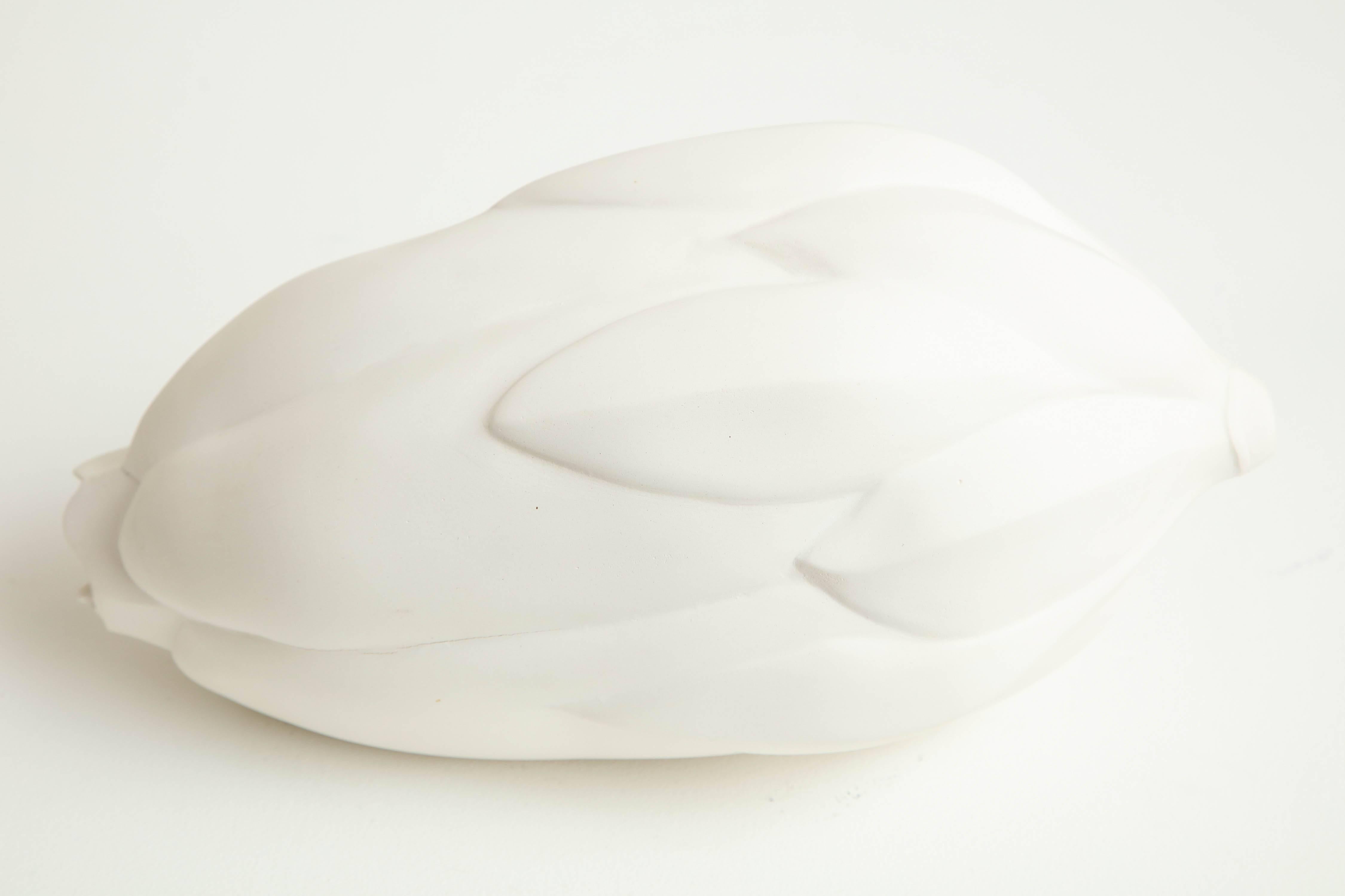 Contemporary Large Porcelain Bud in White by Anat Shiftan, 2017