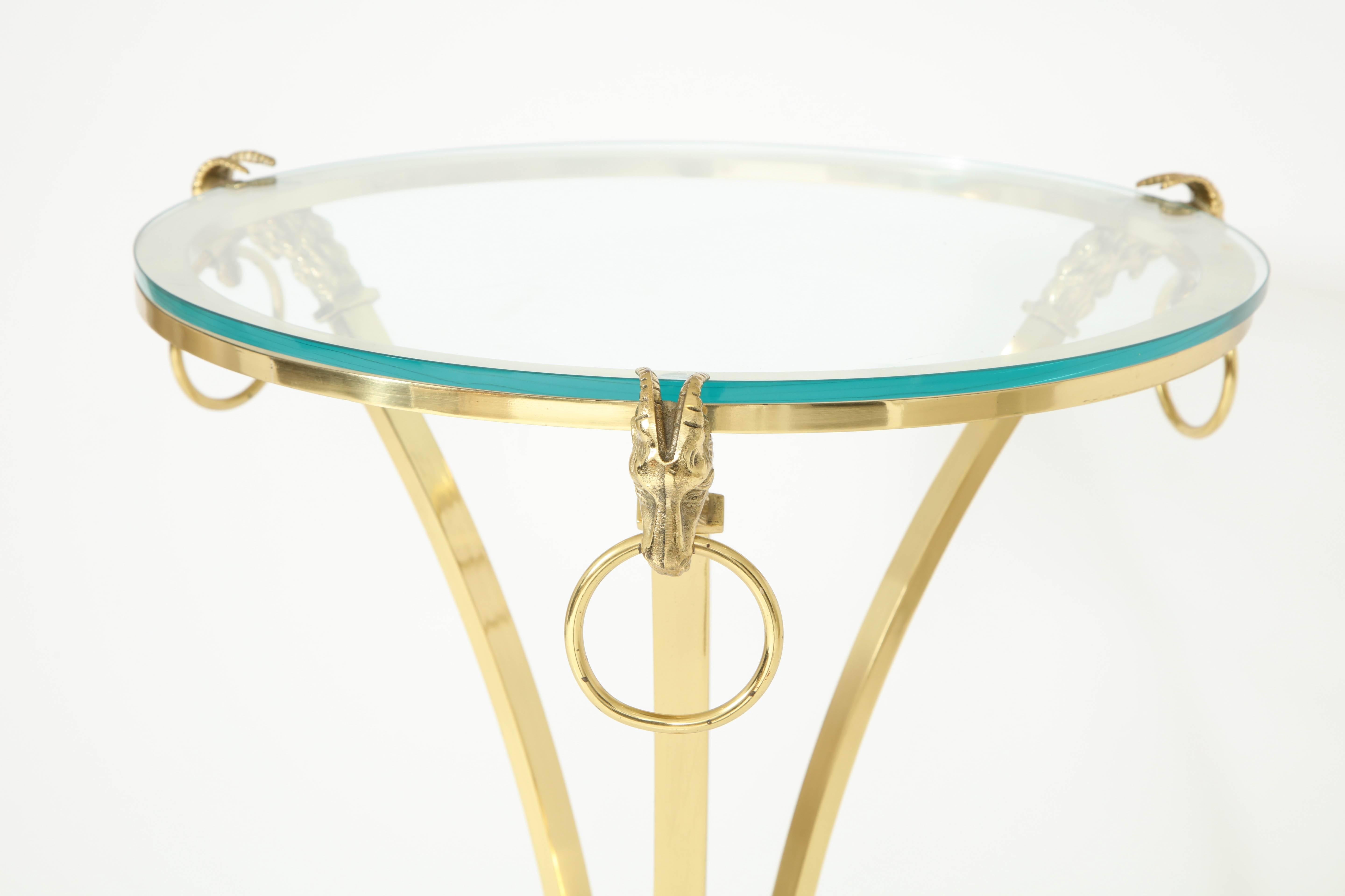 Maison Charles Brass Side Table For Sale 3