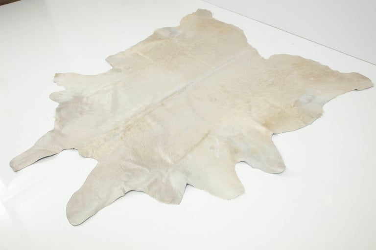 Cow Hide Rug, White For Sale at 1stdibs