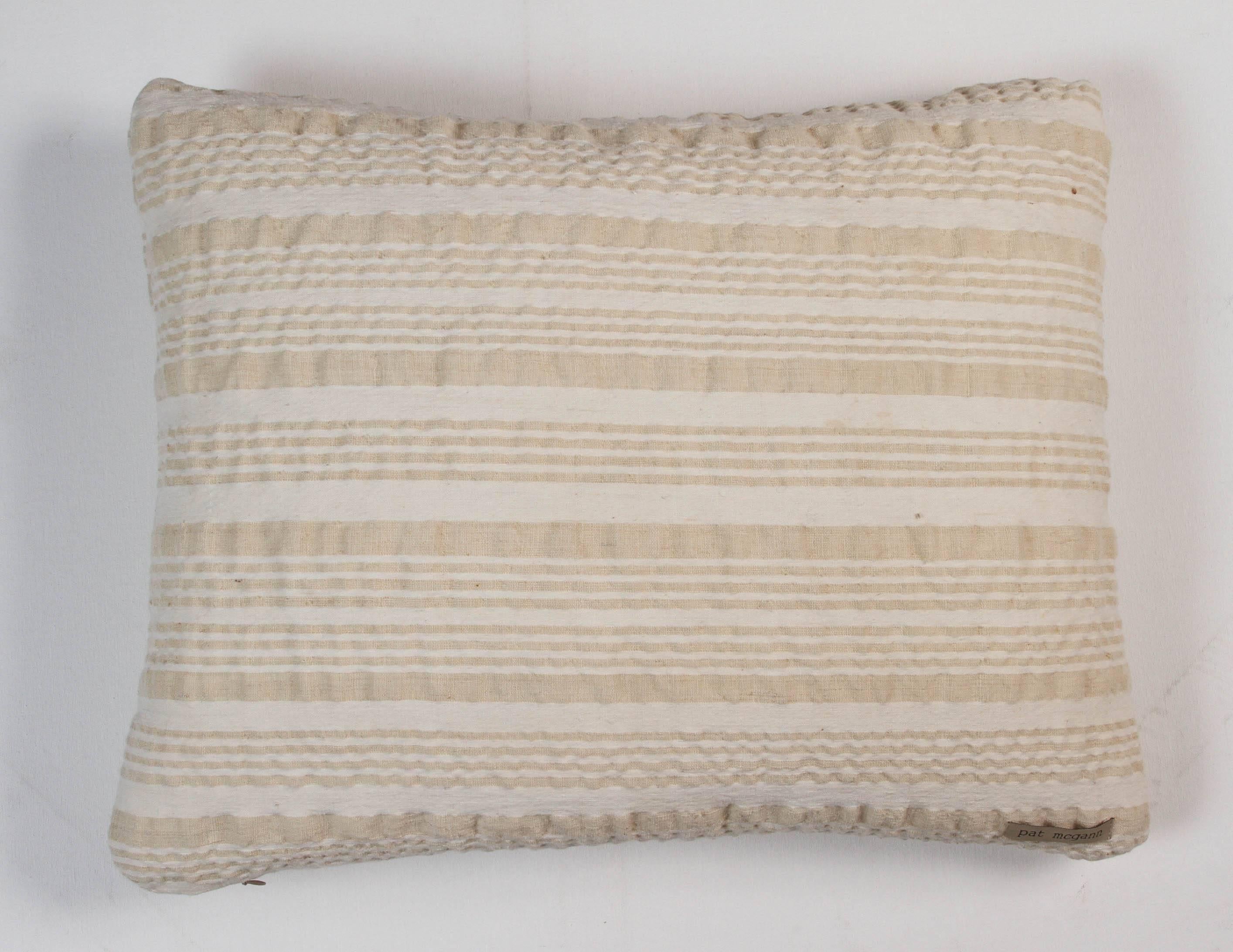 Double Sided Handwoven E. European Textile Pillow In Good Condition For Sale In Los Angeles, CA