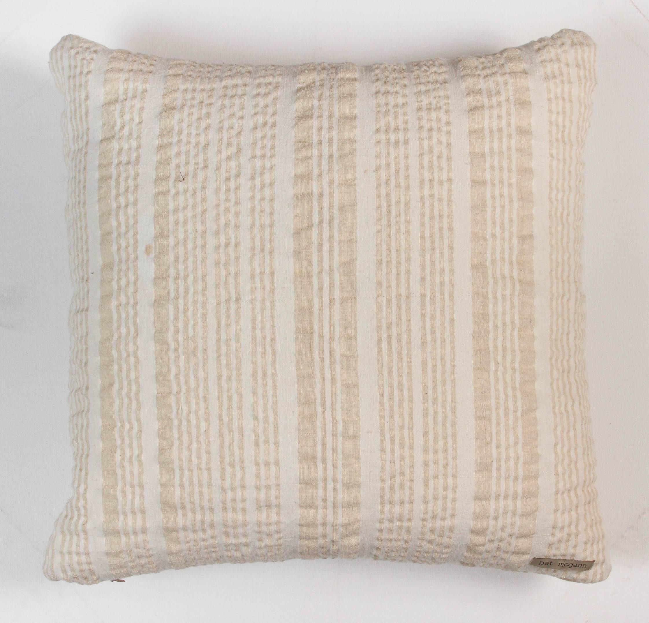 Moroccan Double Sided Handwoven E. European Textile Pillow For Sale