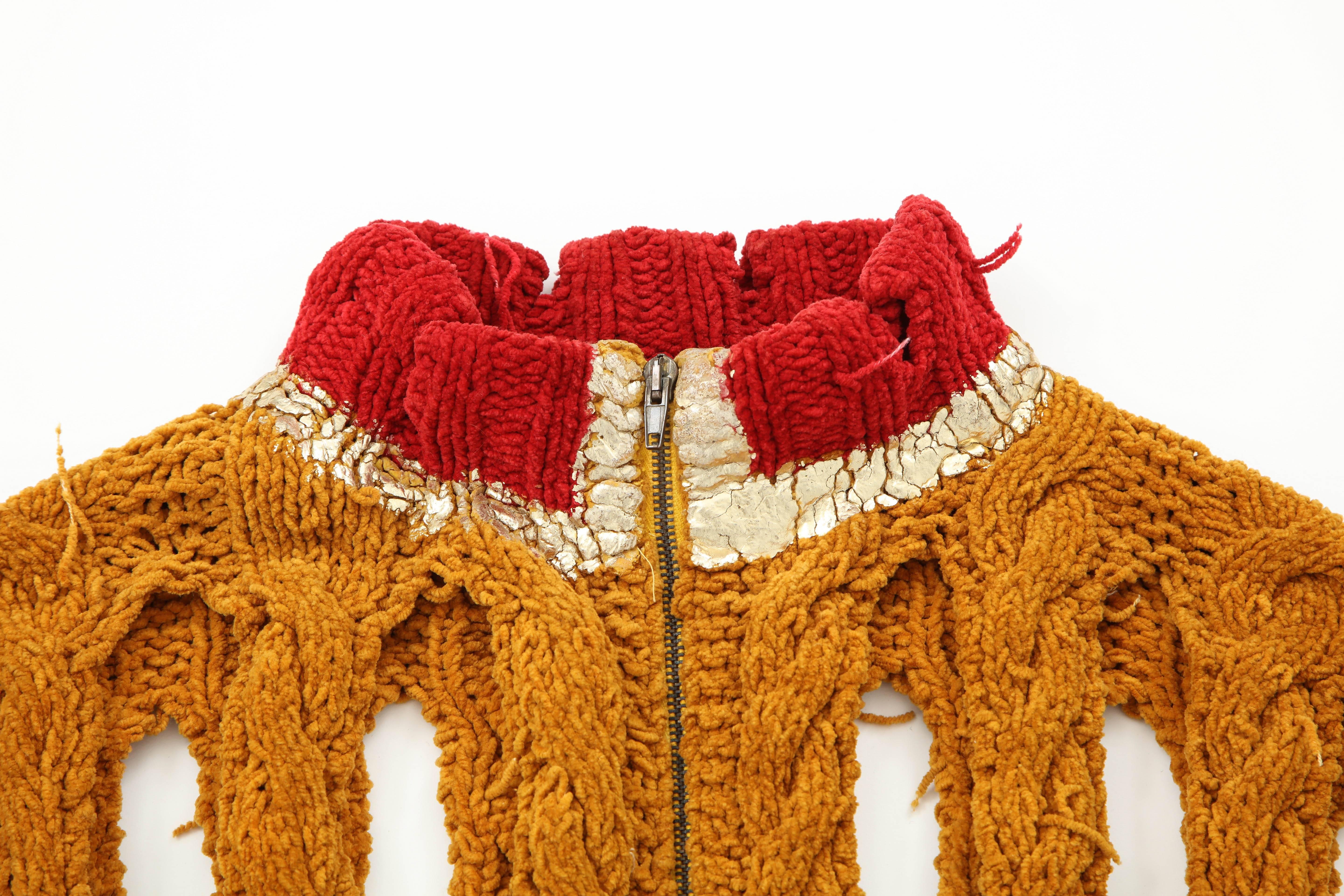 Inglese Cardigan super raro di Vivienne Westwood con taglio e taglio a fessura in vendita
