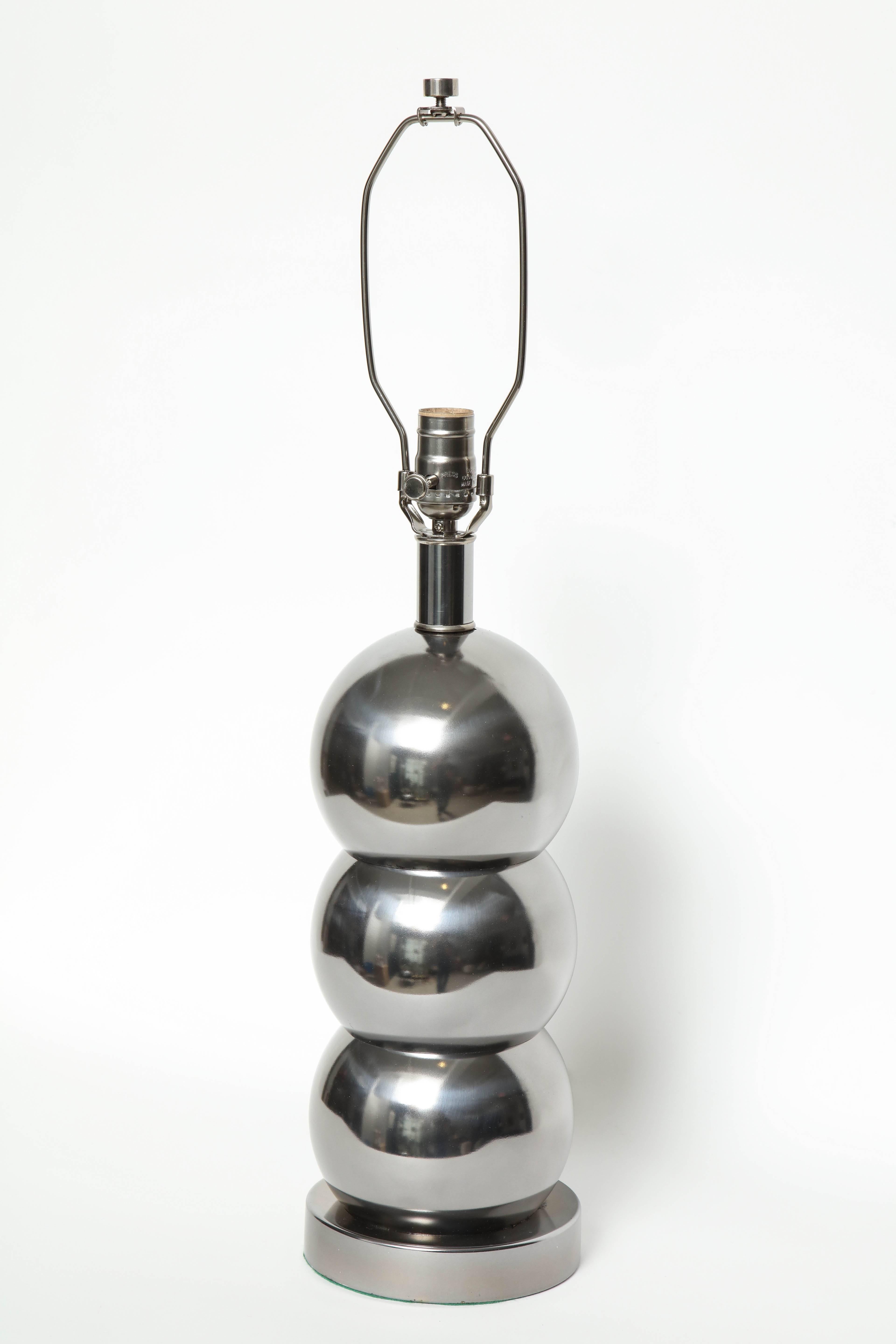 Modern George Kovacs Stacked Gunmetal Ball Lamps