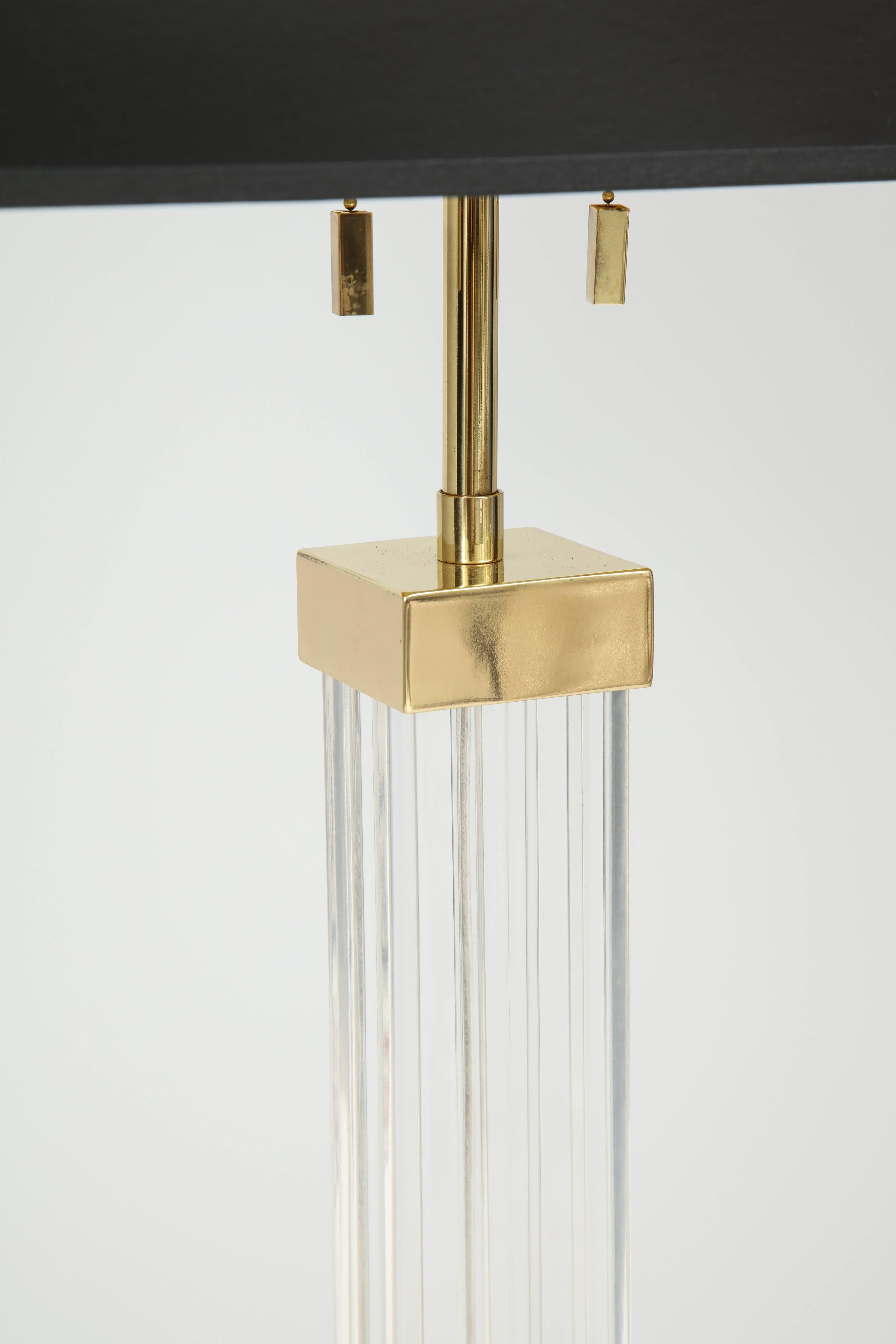 Modern Karl Springer Lucite Floor Lamp For Sale