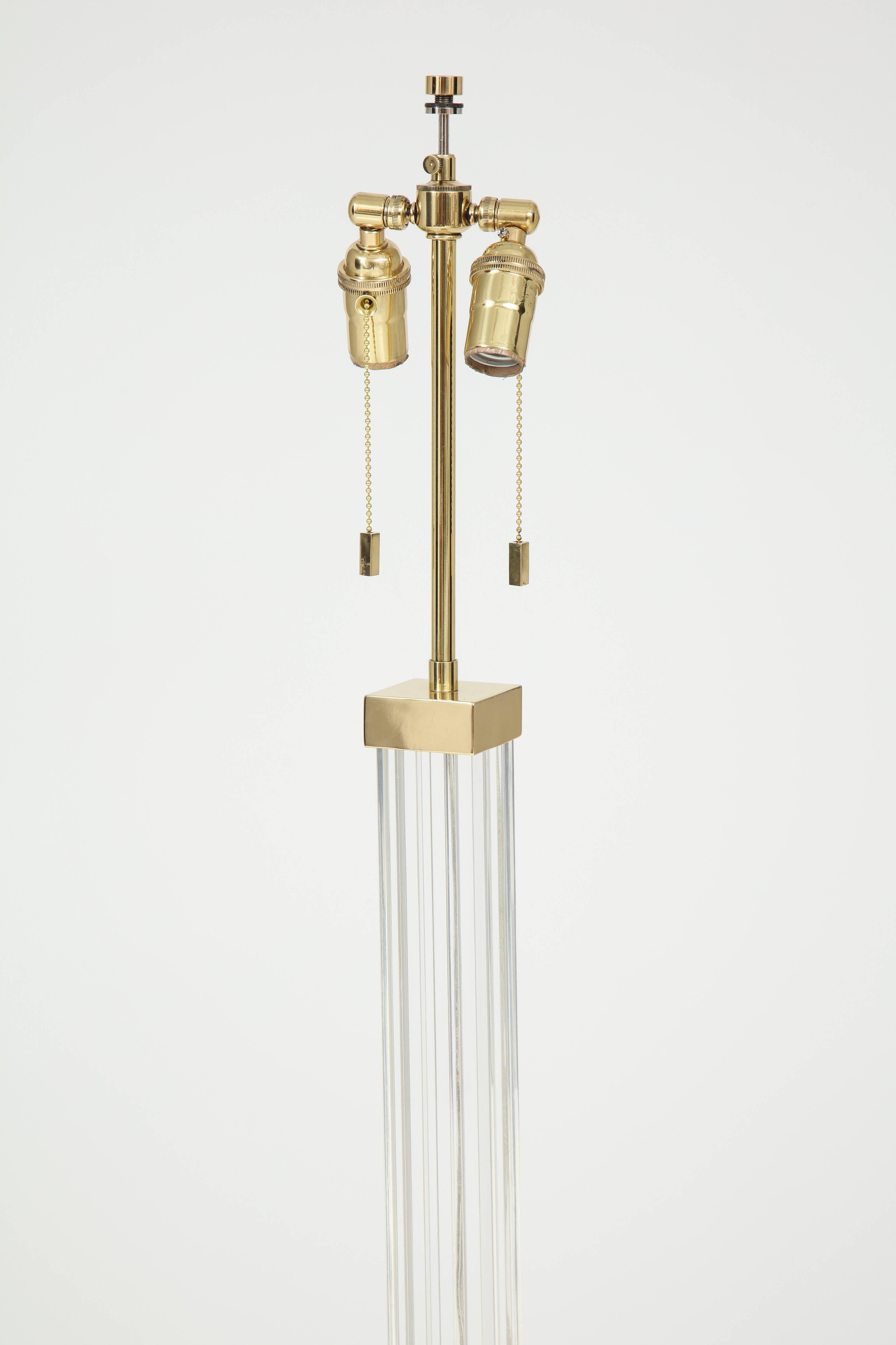 20th Century Karl Springer Lucite Floor Lamp For Sale