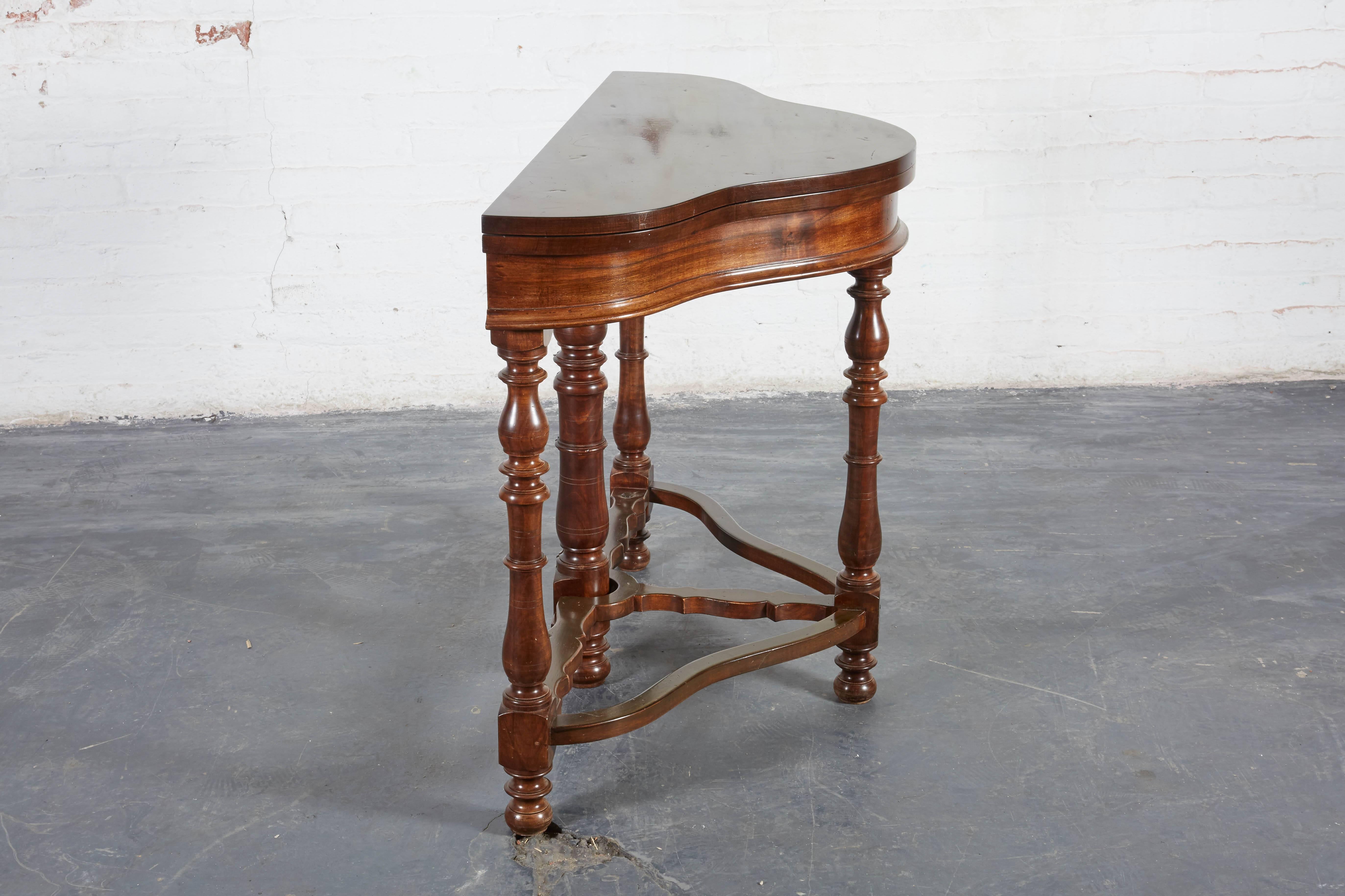 Pair of Flemish Walnut Gate-Leg Console Tables 1