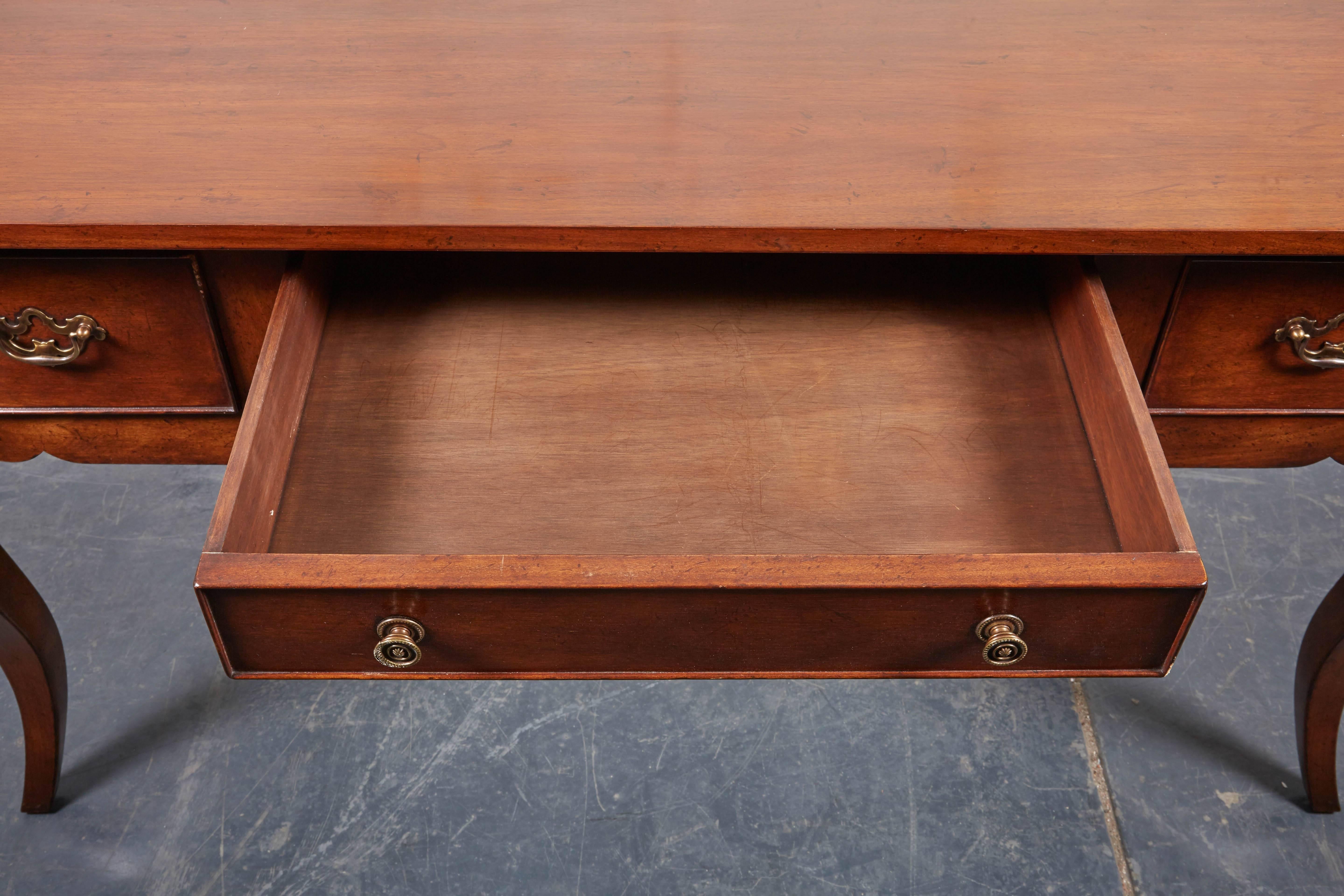 American Louis XV Style Fruitwood Writing Table