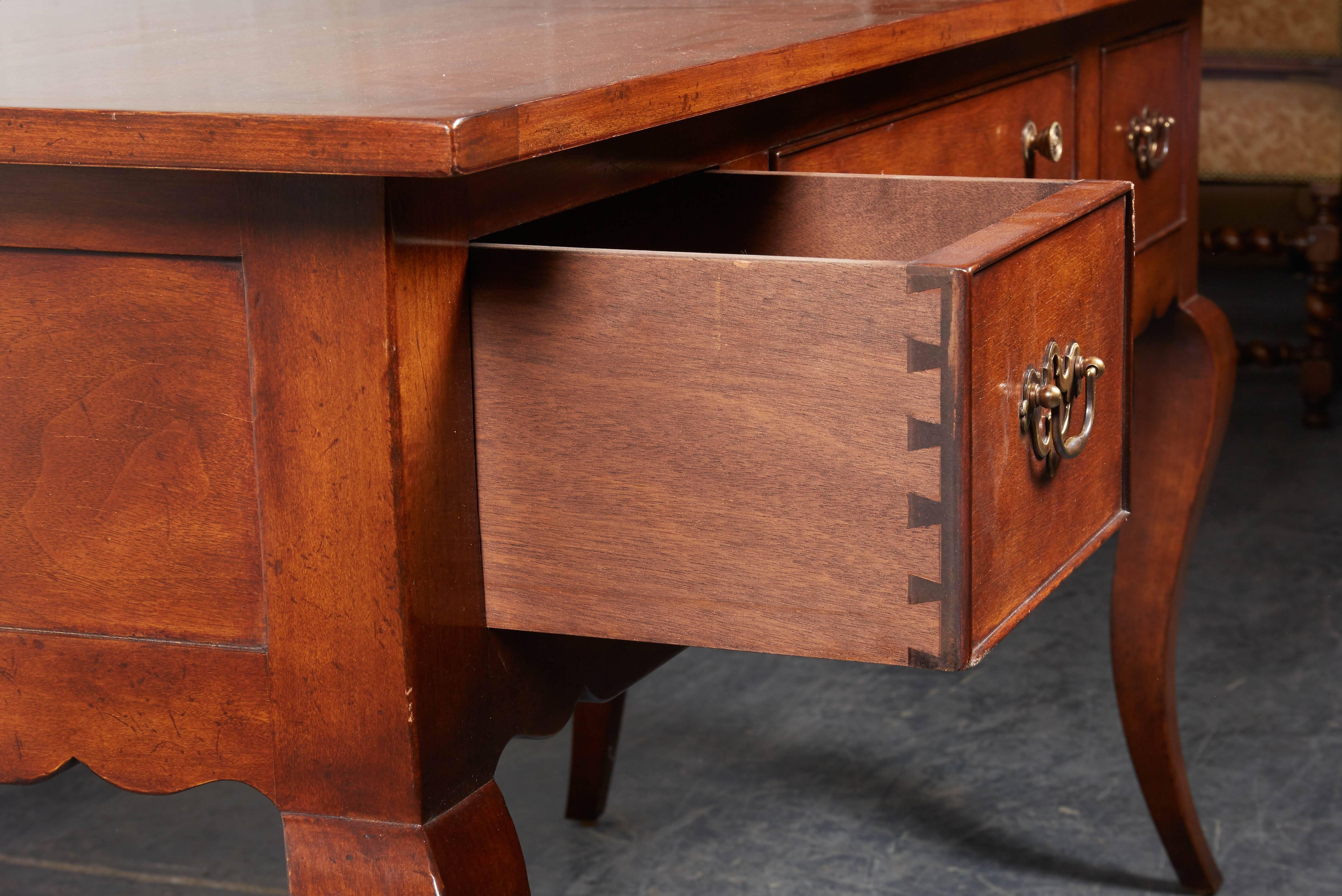 20th Century Louis XV Style Fruitwood Writing Table
