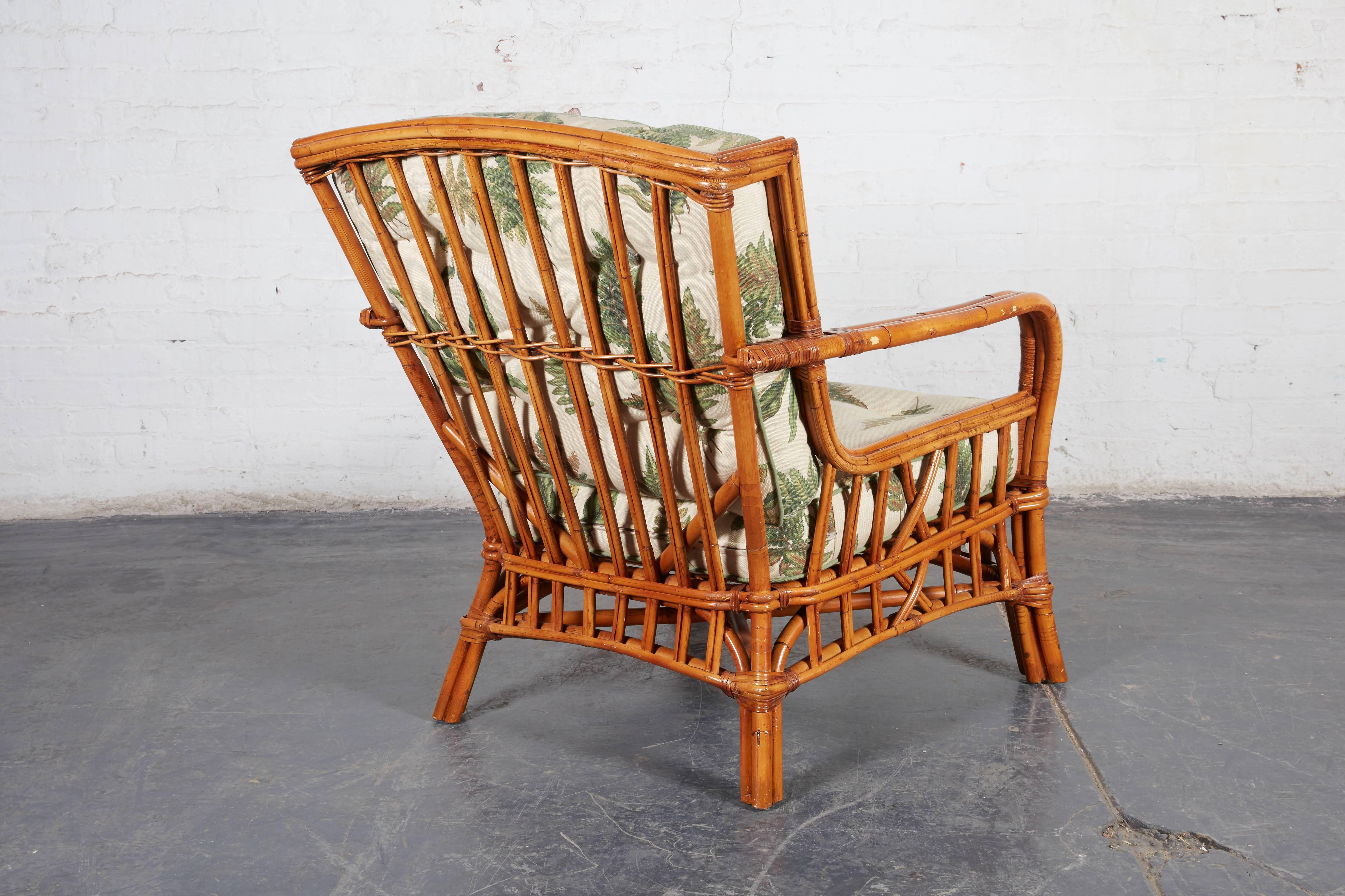 American Pair of Walters Wicker Viscaya Rattan Armchairs