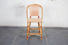 Set of Three Maison Drucker Rattan Bar Stools