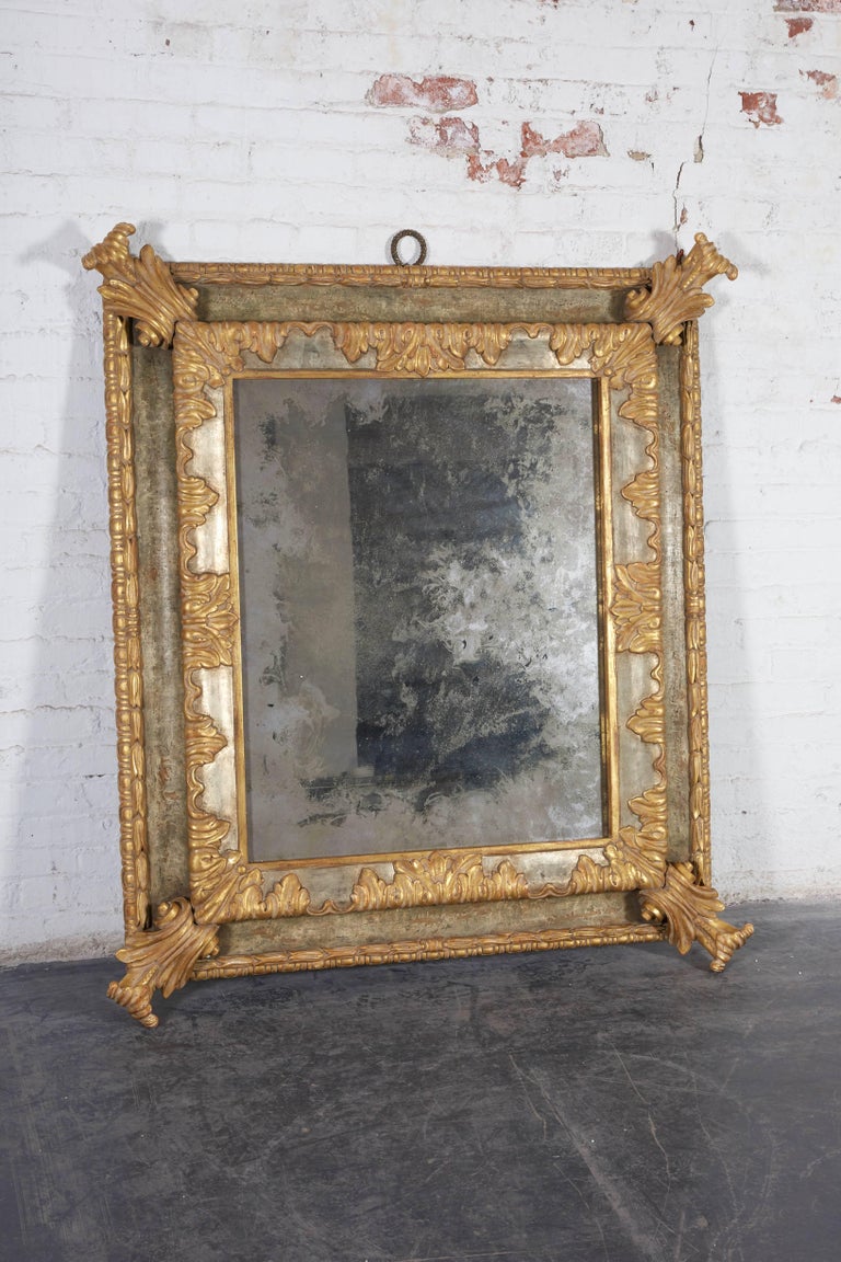Large Italian Baroque Style Antiqued Mirror At 1stdibs American Large Italian Baroque Style Antiqued Mirror For