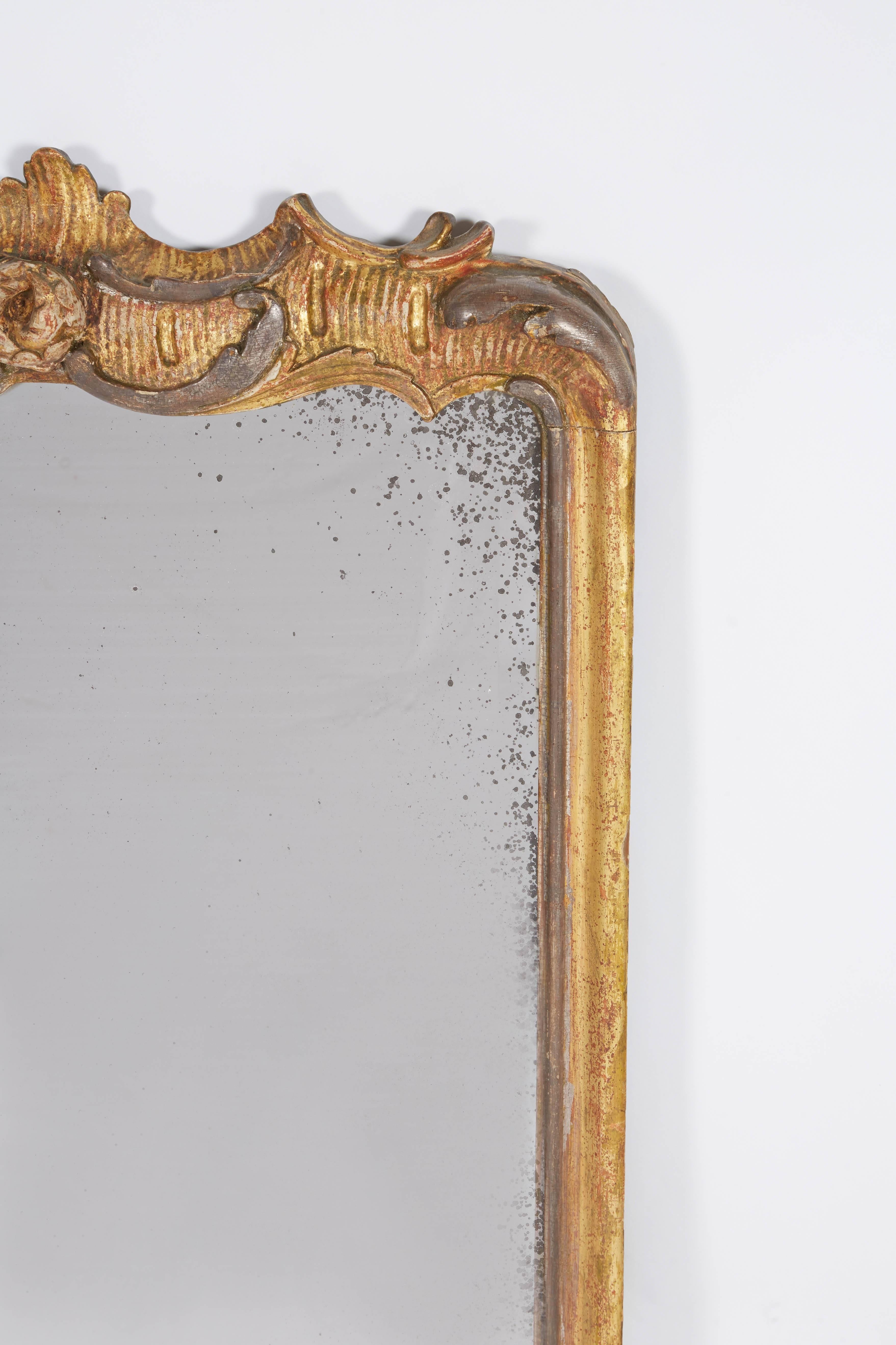 Rococo Dutch Giltwood Mirror