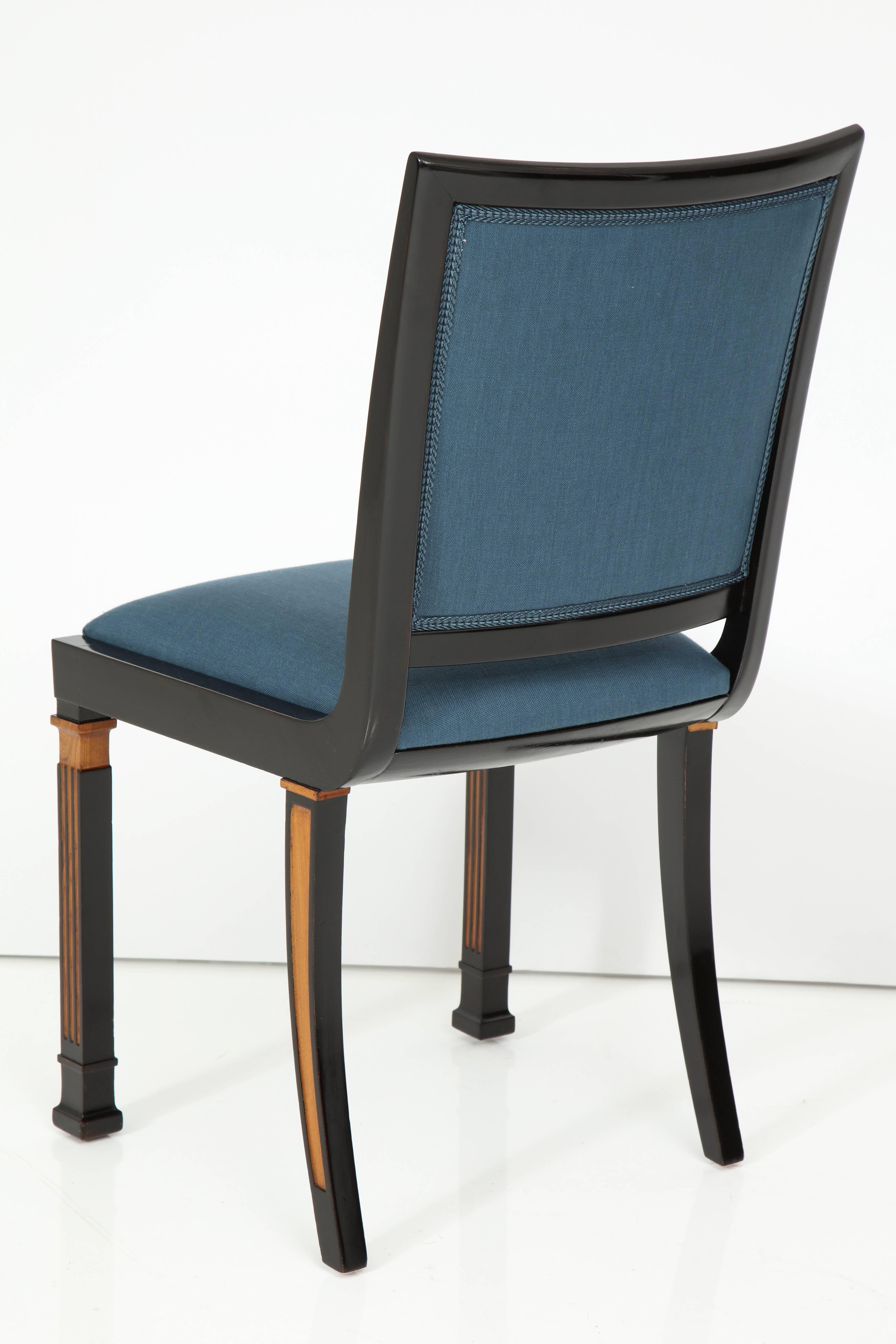 Set of 11 Swedish Grace Side Chairs by Erik Chambert, circa 1930-1940 4