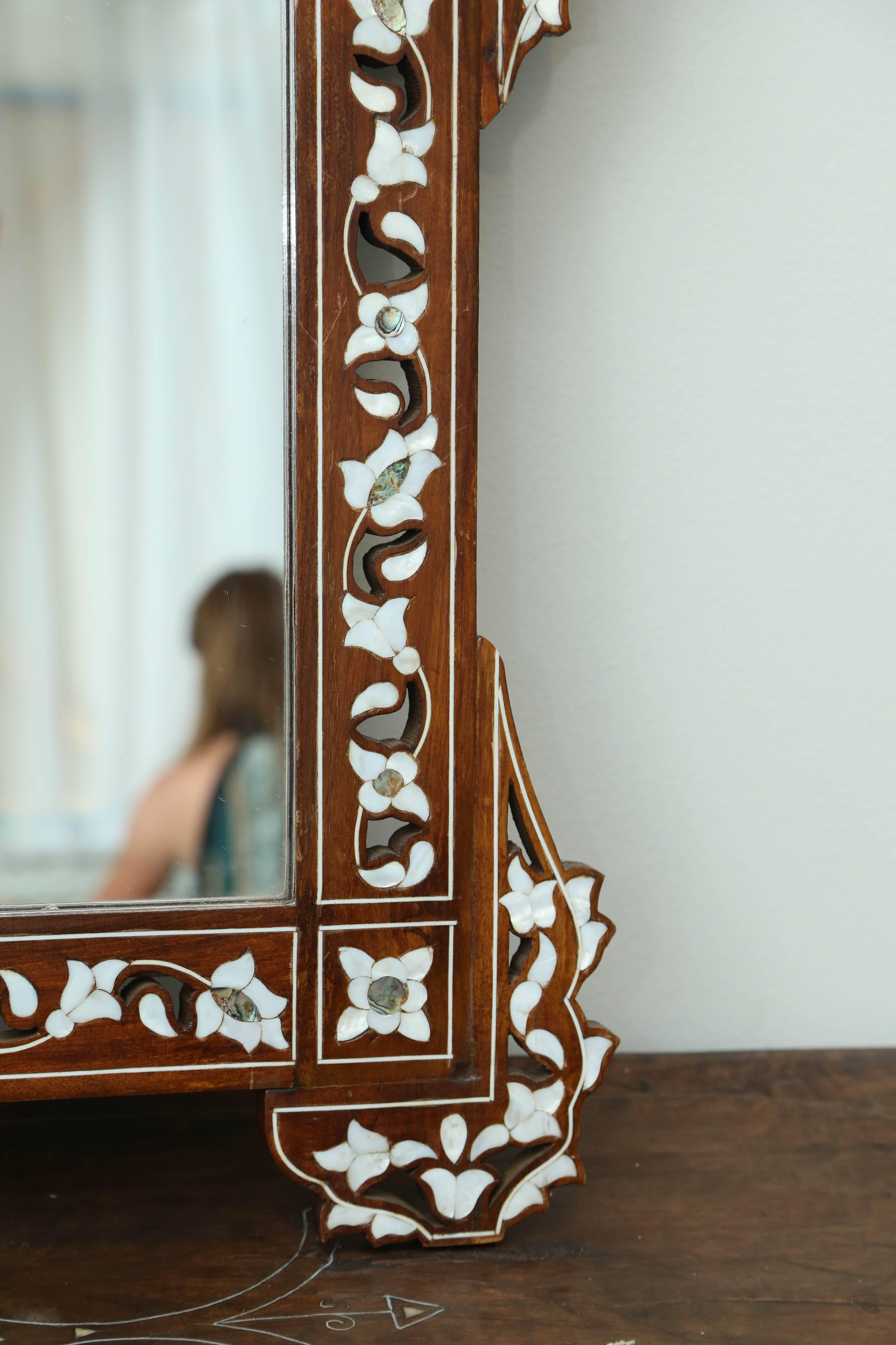 syrian mother of pearl mirror