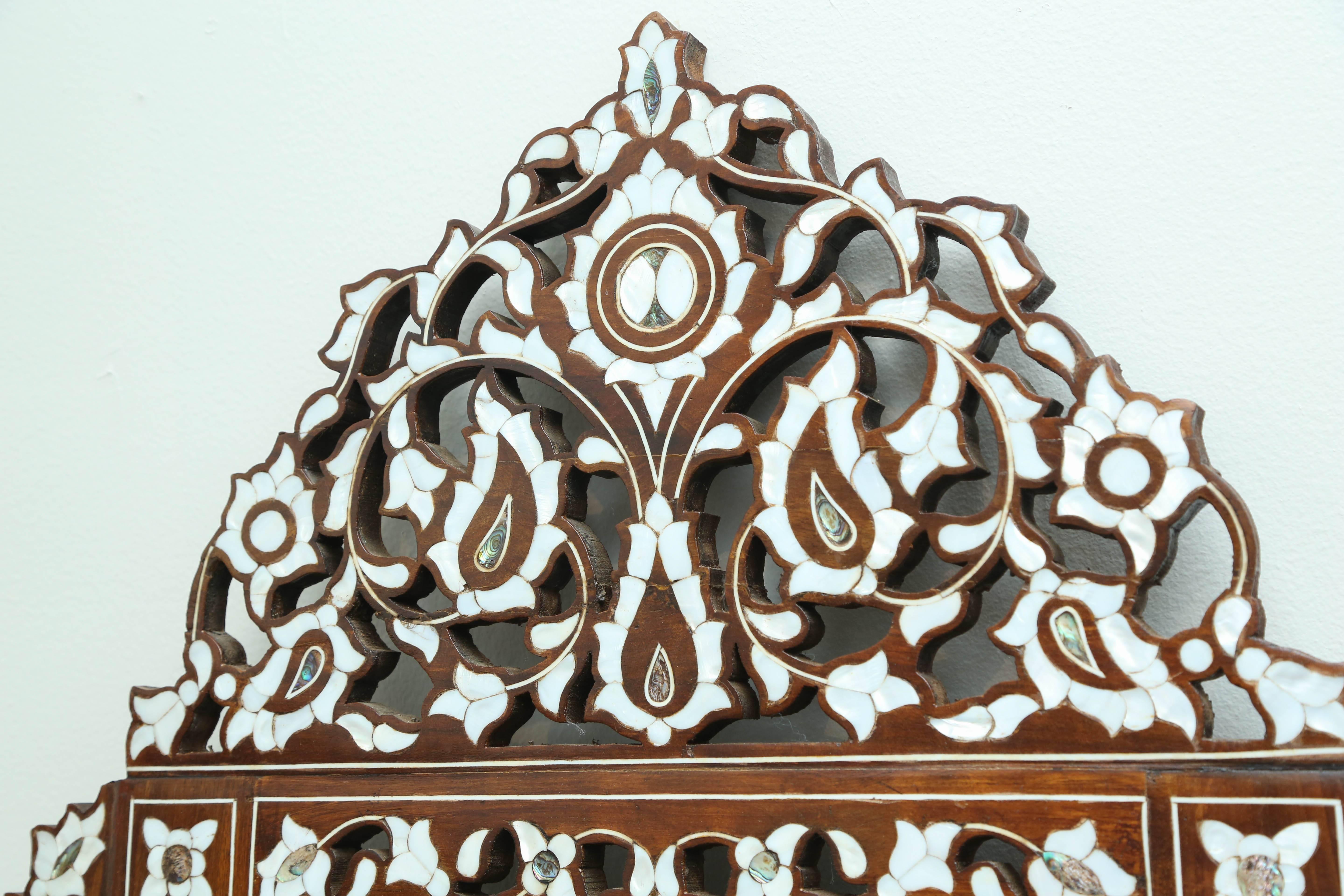 Late 20th Century Syrian Mother-of-Pearl Inlay Mirror