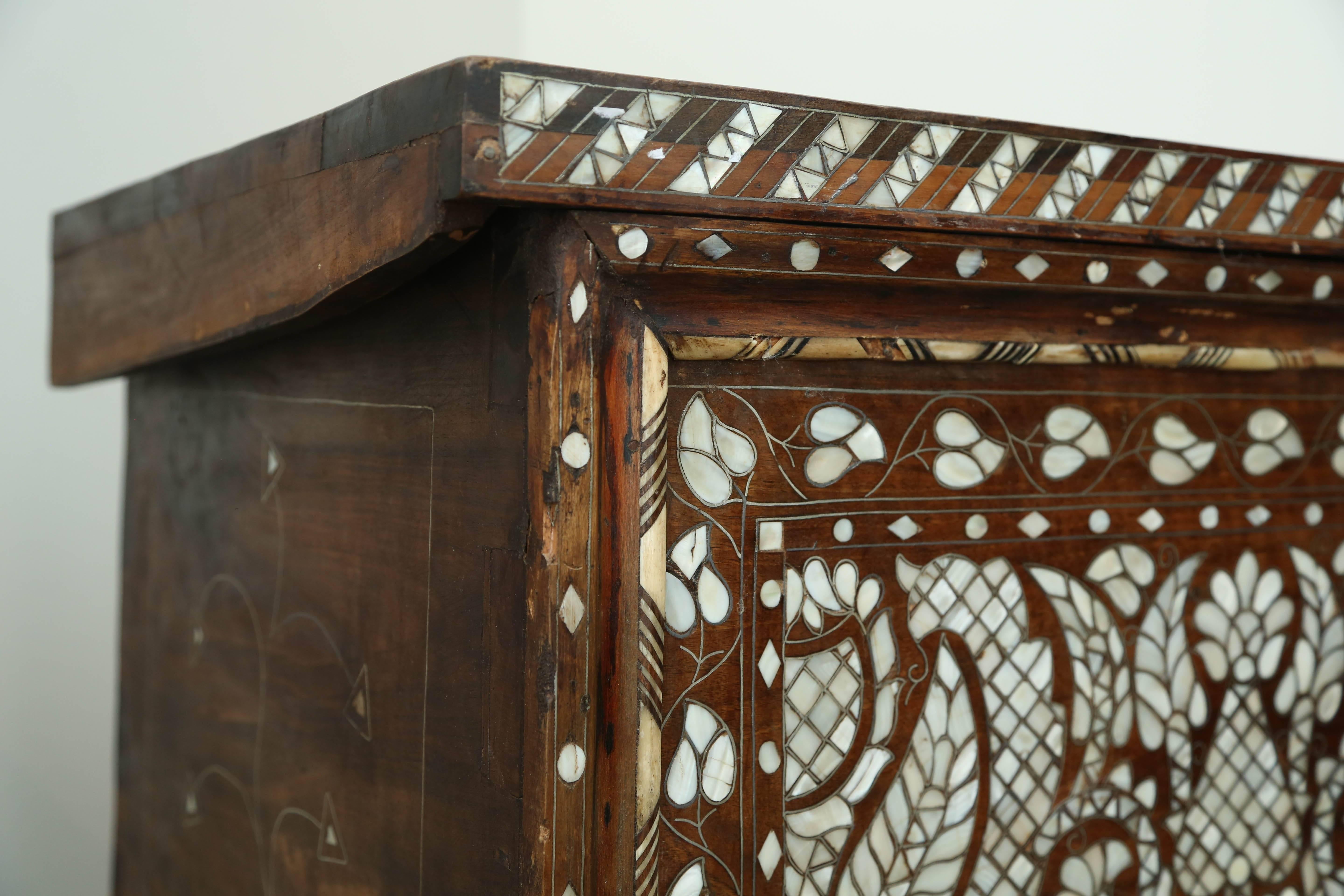 Superb 19th Century, Mother-of-Pearl Wedding Chest from Syria 5