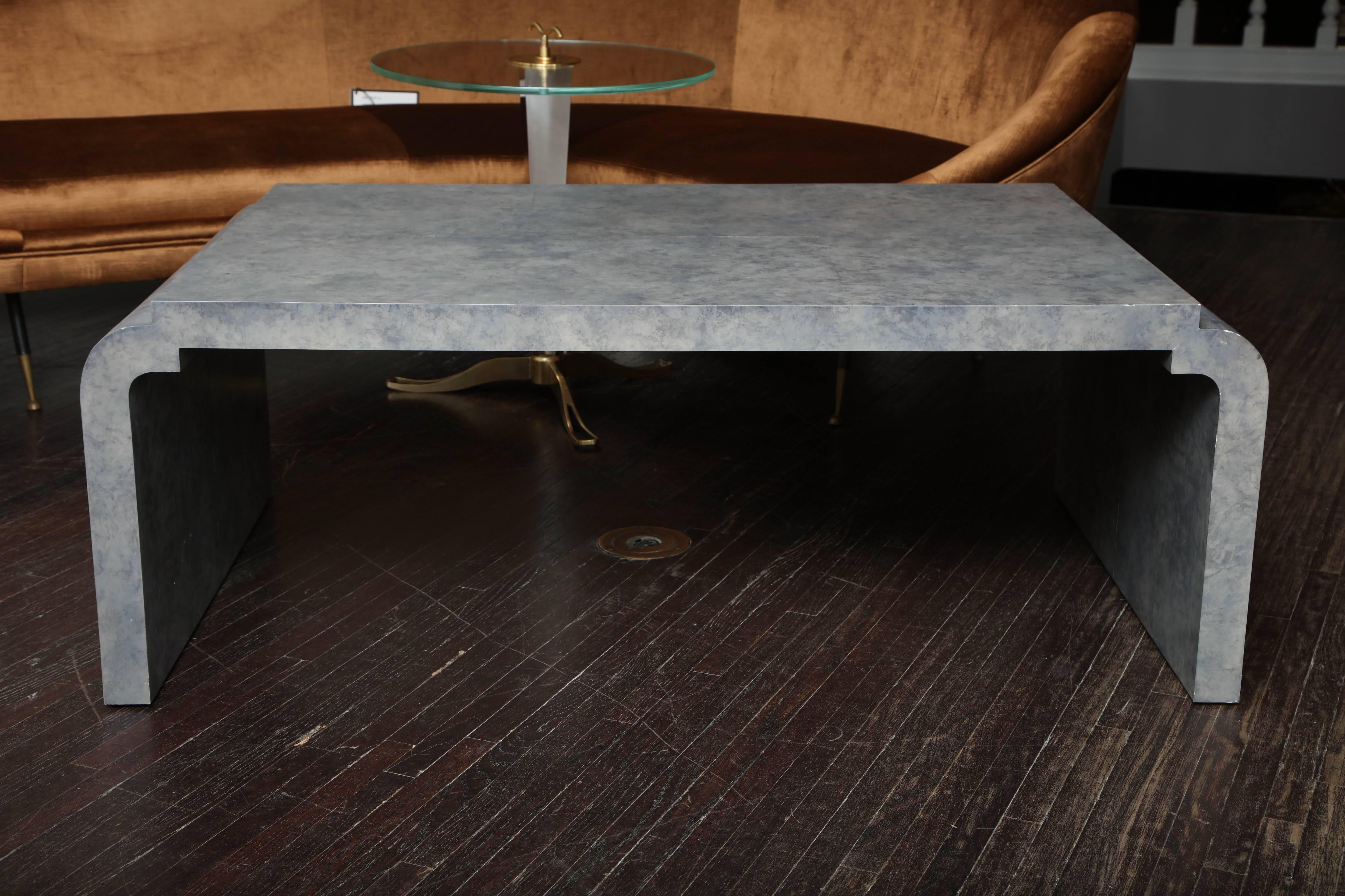 Philippine Amethyst Tinted Goat Skin Cocktail Table For Sale