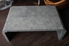 Custom Amethyst Tinted Goat Skin Cocktail Table