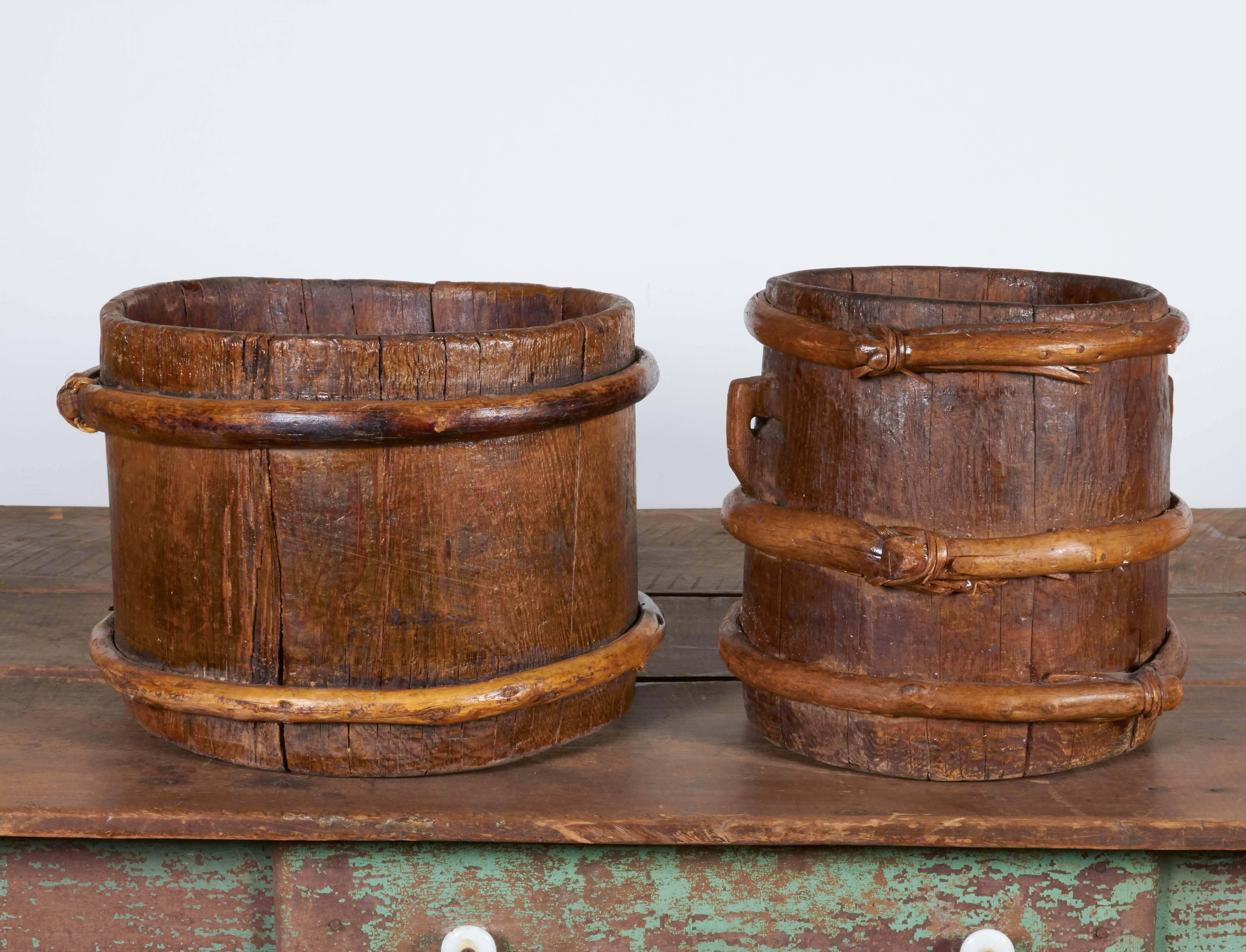 Antique Tibetan Yak Butter Churns In Good Condition In New York, NY