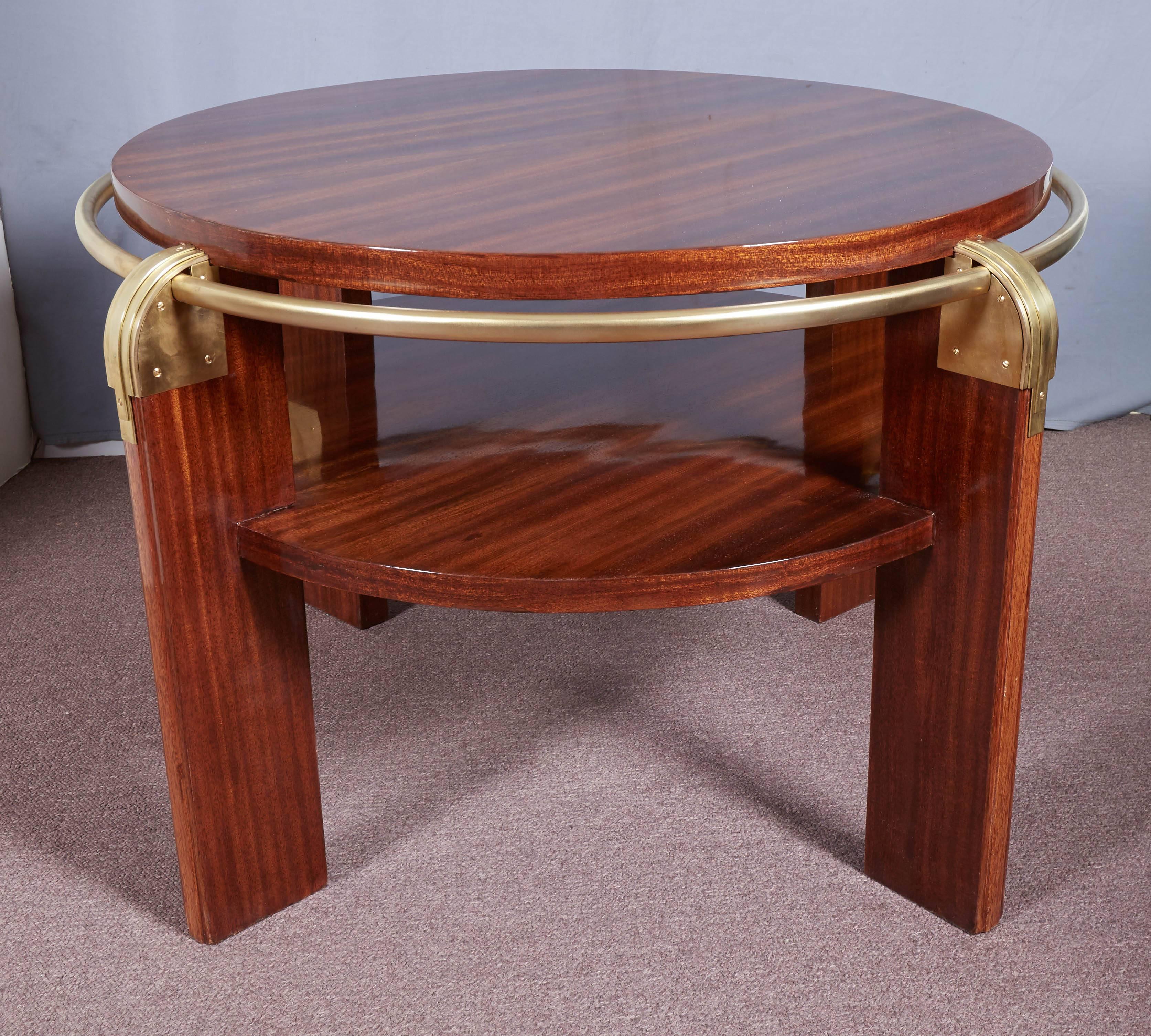 Art Deco Pair or Single French Modern Gueridon, Low Side or Coffee Tables, Louis Sognot