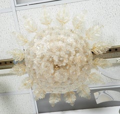 Large and Unique Handblown Murano Flush Mount