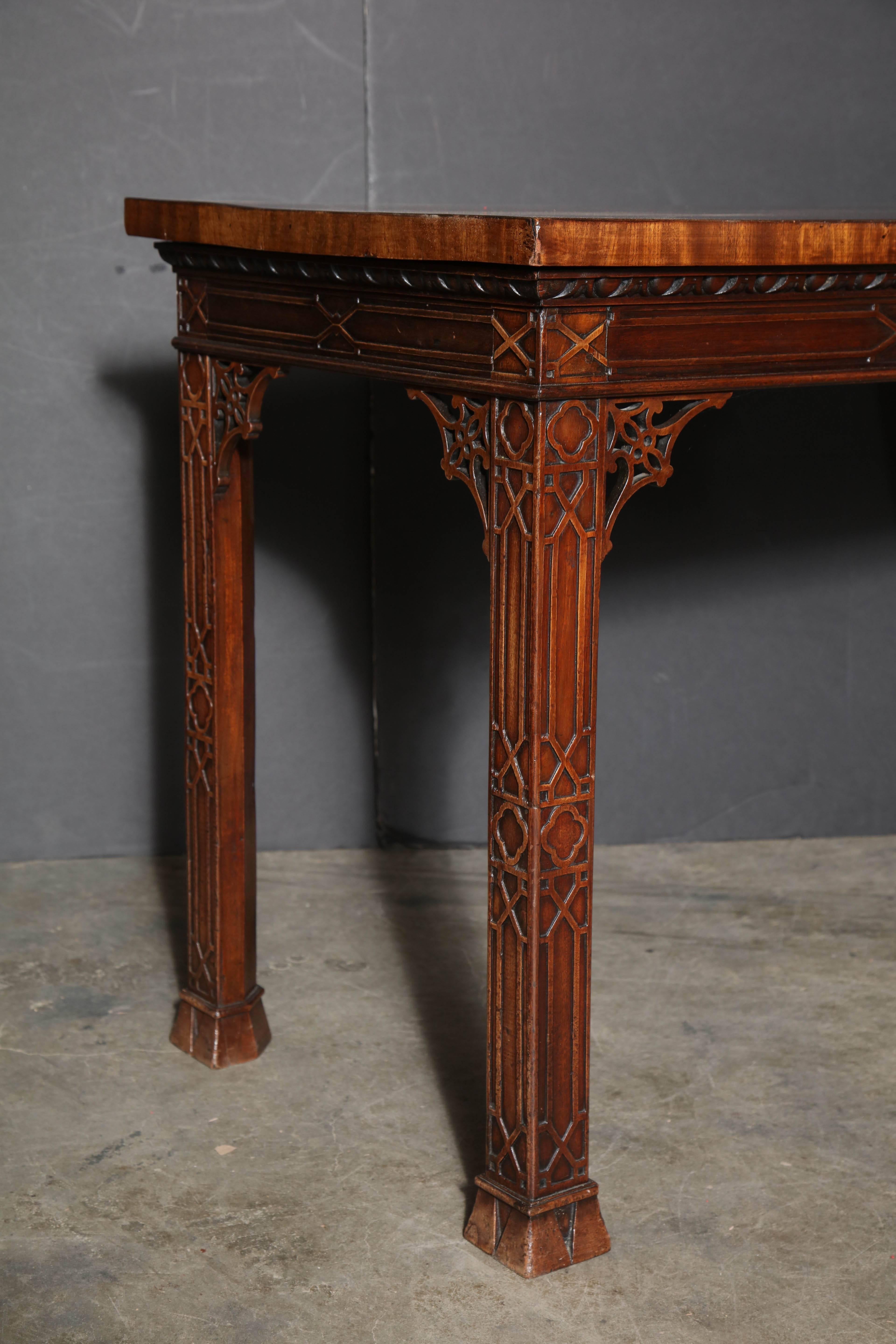 Irish Mahogany Console Table In Good Condition In Westwood, NJ