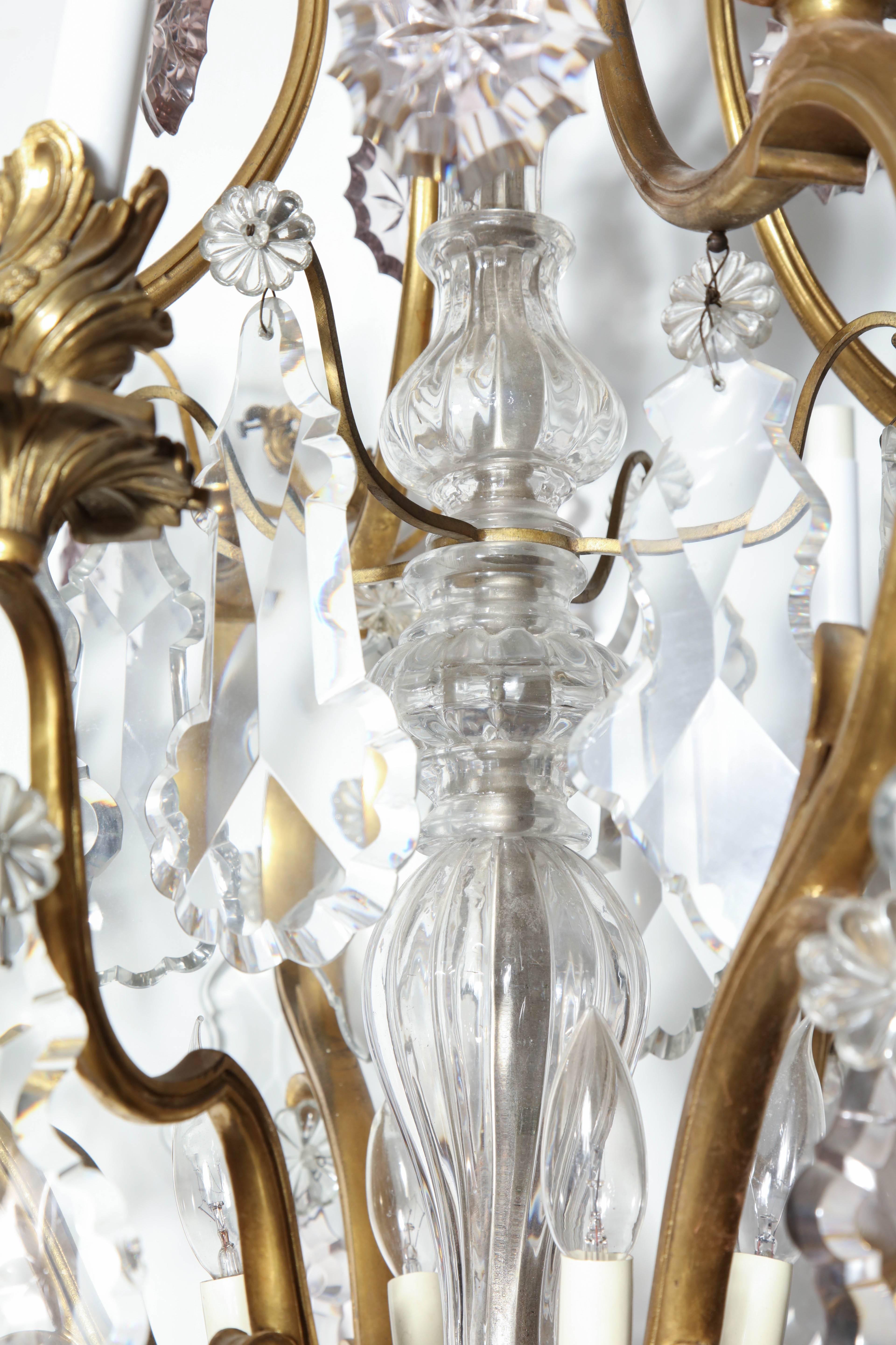 Louis XV Bronze and Crystal Chandelier 1