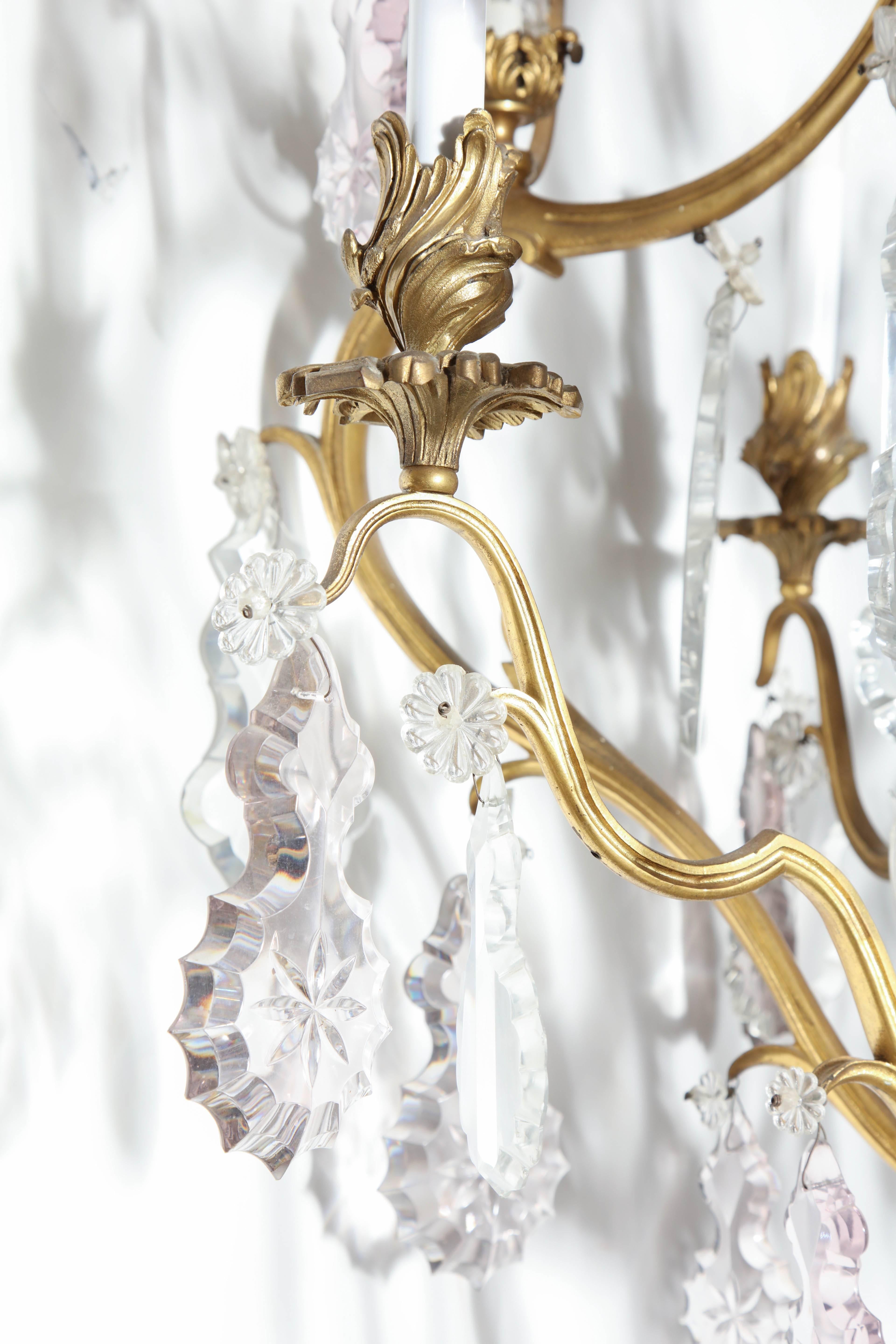 Louis XV Bronze and Crystal Chandelier 4