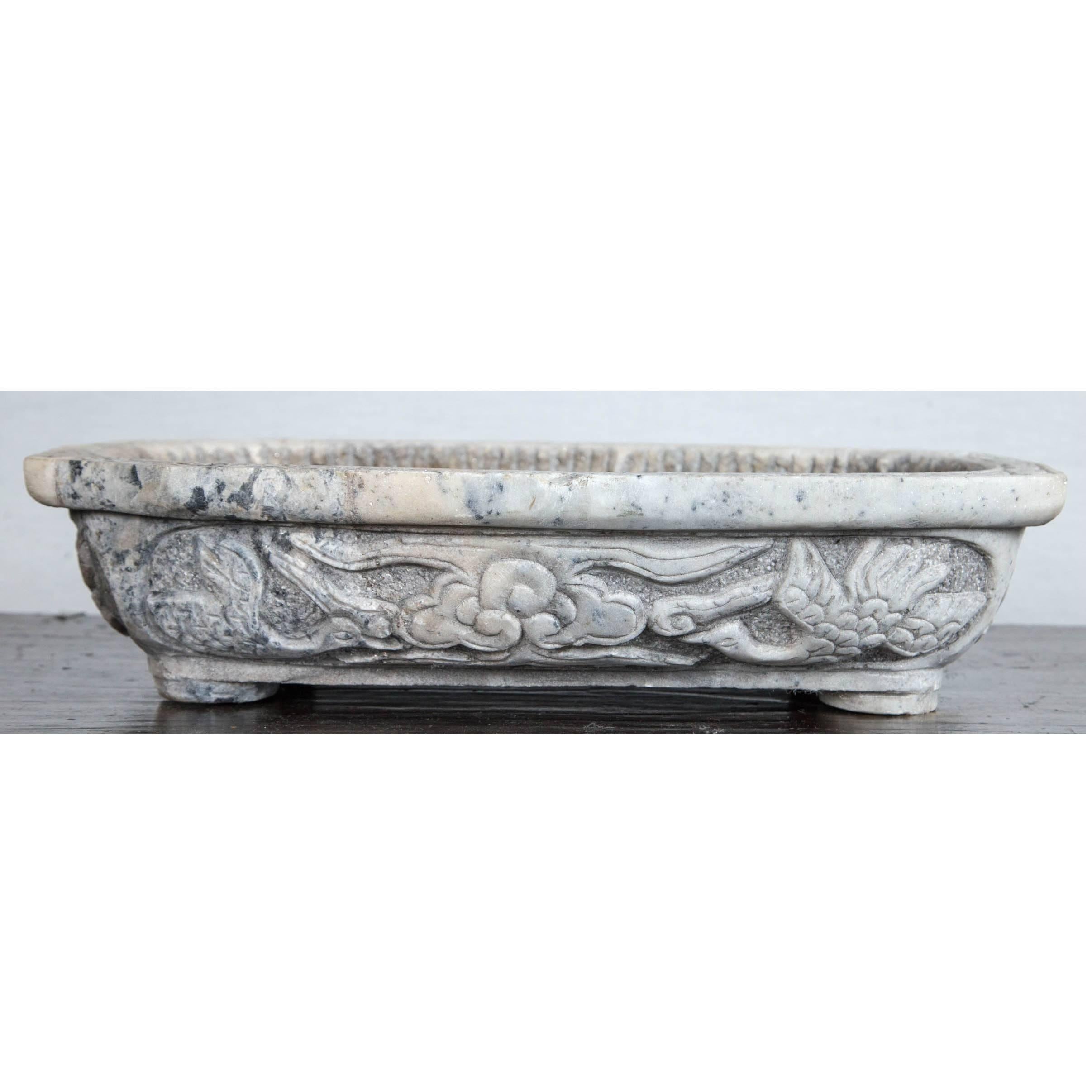 Carved Marble Planter For Sale 2