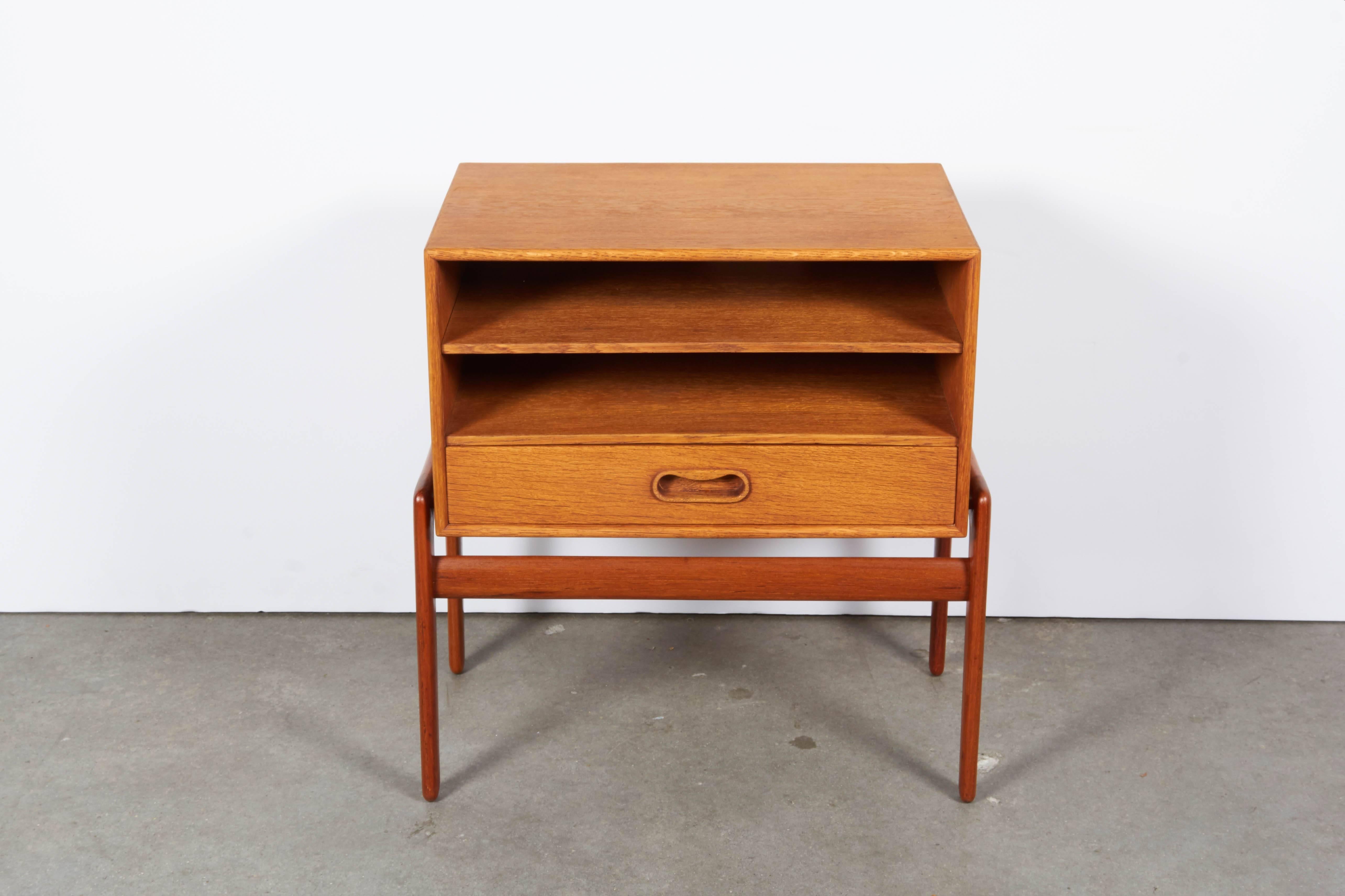 Danish 1950s Oak Bedside Table by Arne Vodder

This mid century bedside table is in excellent condition. Works as a side table in any room. Ready for pick up, delivery, or shipping anywhere in the world.