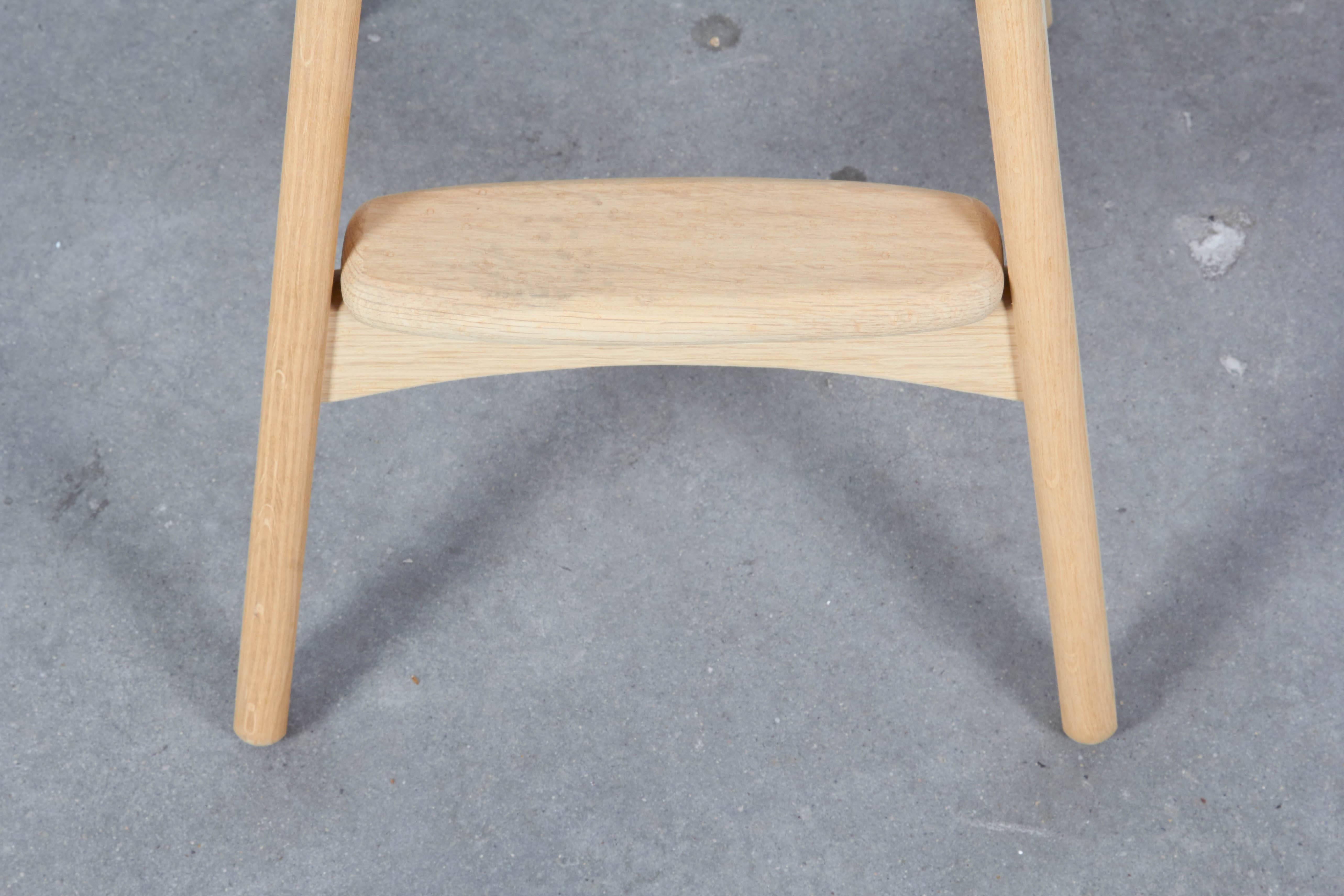 Erik Buch Counter Height Stool, Set of Three In Excellent Condition For Sale In New York, NY