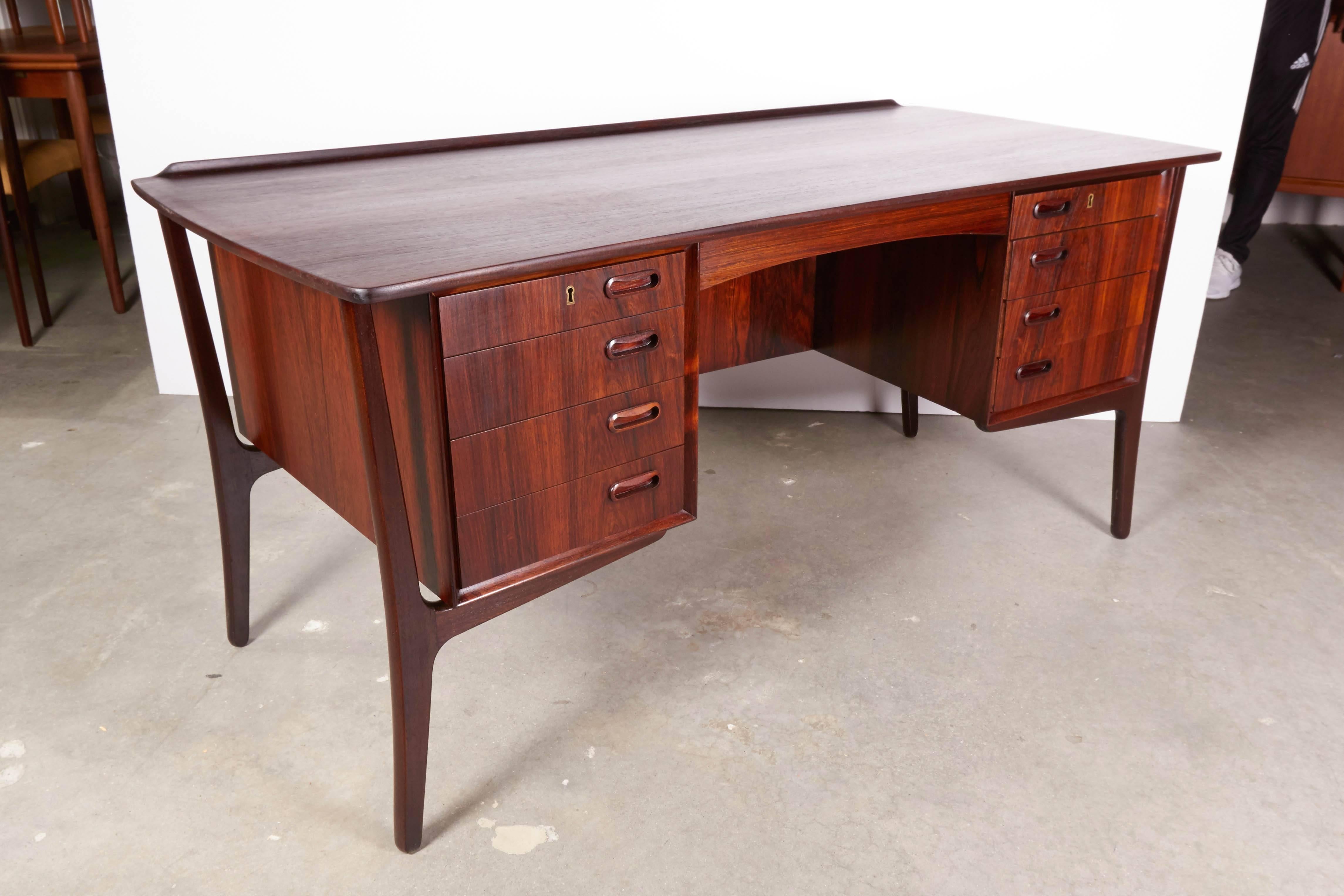 Danish 1960s Rosewood Desk by Svend Aage Madsen In Excellent Condition In New York, NY