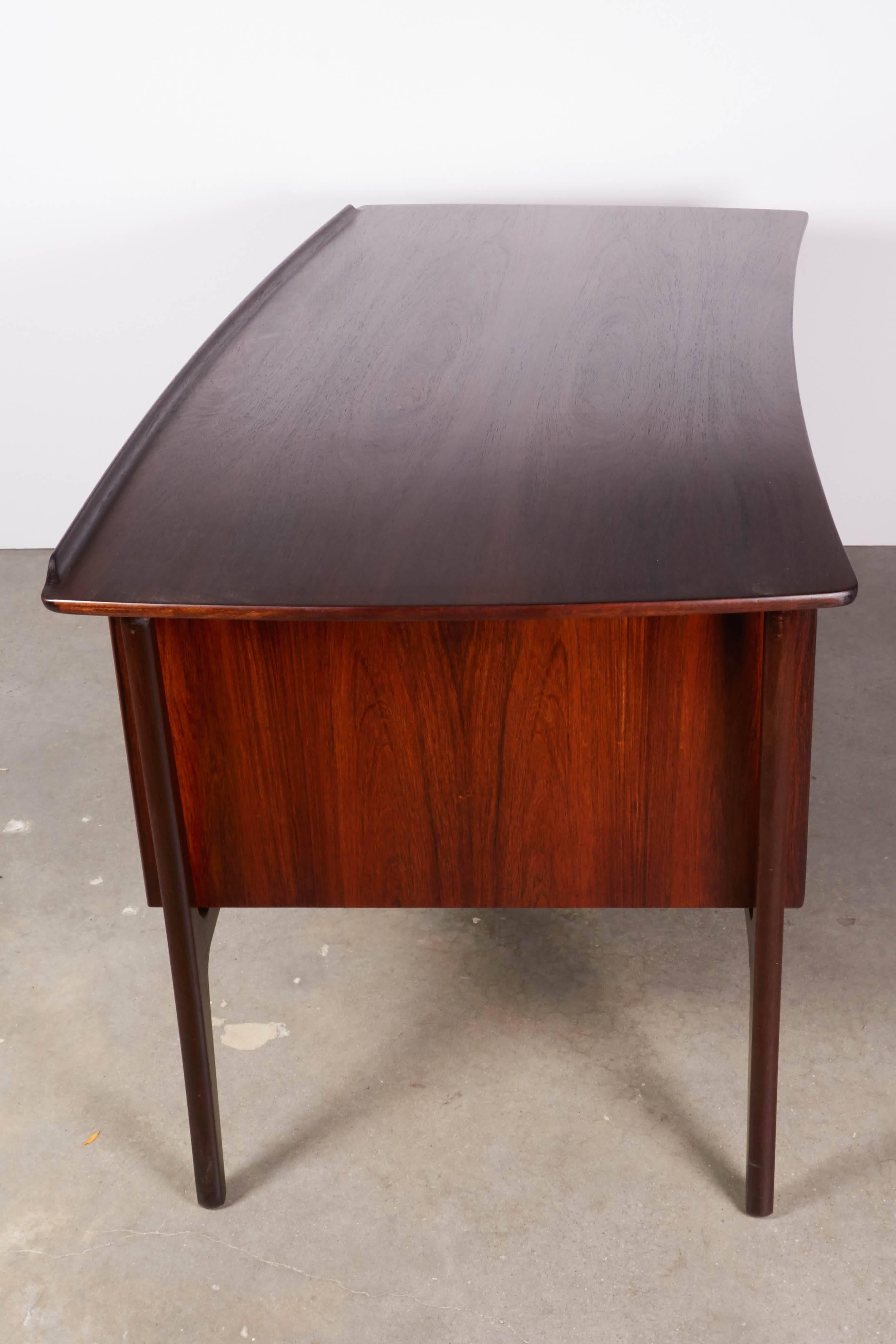 Mid-20th Century Danish 1960s Rosewood Desk by Svend Aage Madsen