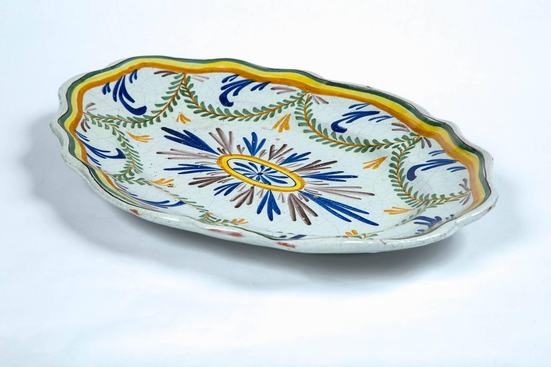 French Faience Platter, Late 19th Century In Good Condition In Chappaqua, NY