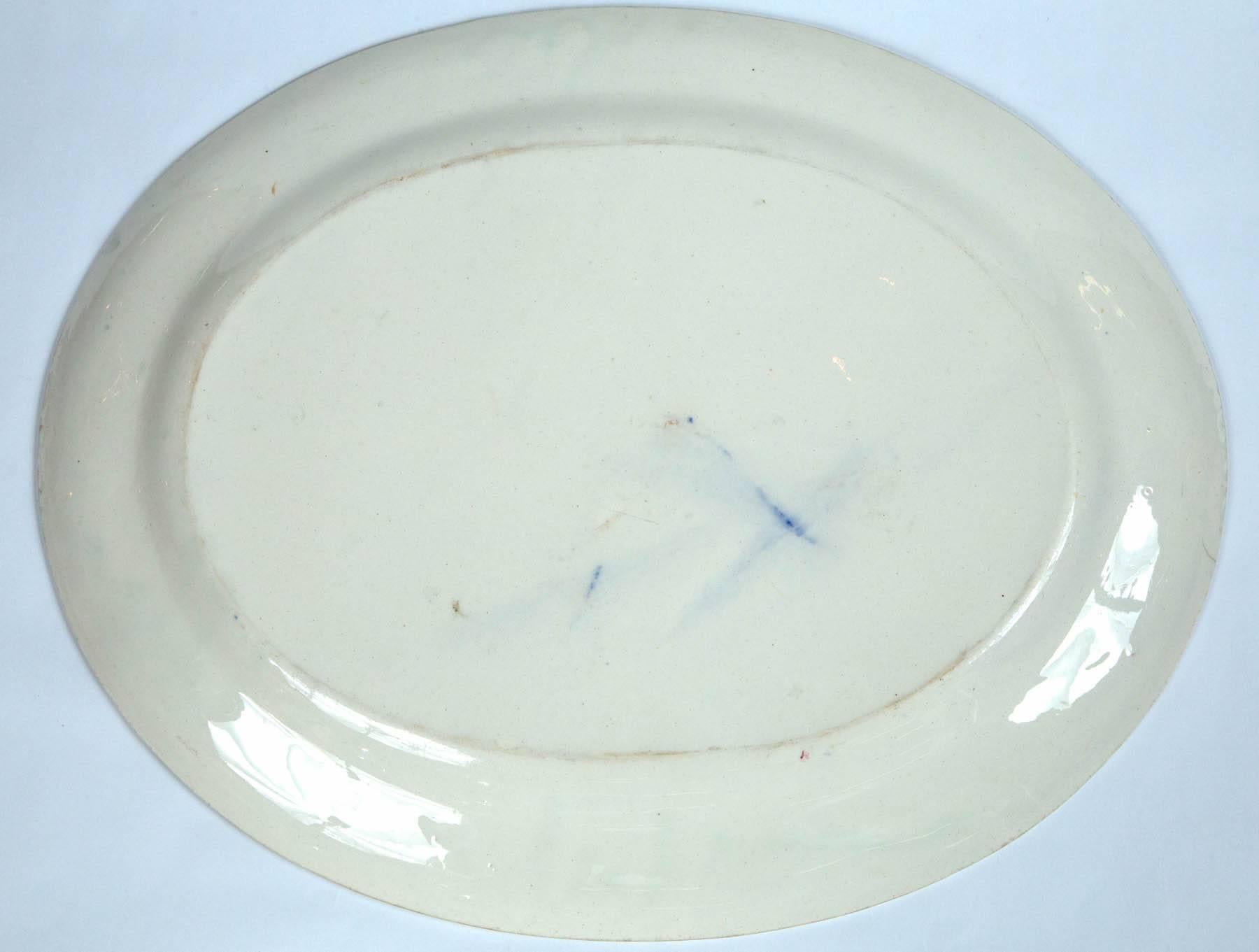 Late 19th Century Antique Ceramic Serving Platter, Early 19th Century
