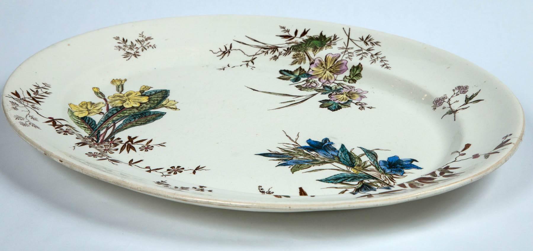 Antique Ceramic Serving Platter, Early 19th Century 1