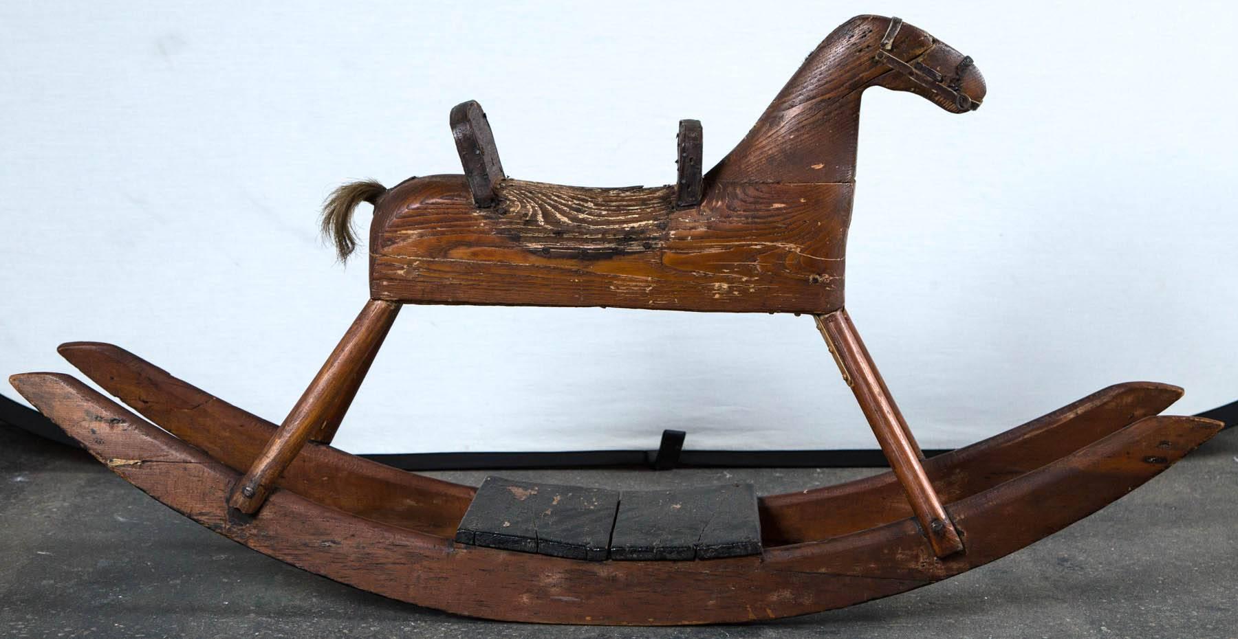 American Folk Art Child's Rocking Horse, circa 1900 In Good Condition For Sale In Chappaqua, NY