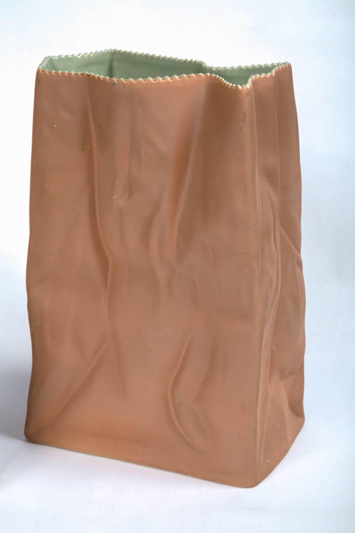 vintage rosenthal paper bag vase