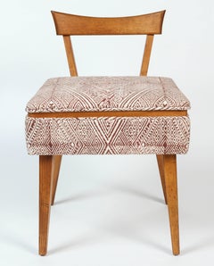 Midcentury Sewing Chair in John Robshaw Fabric