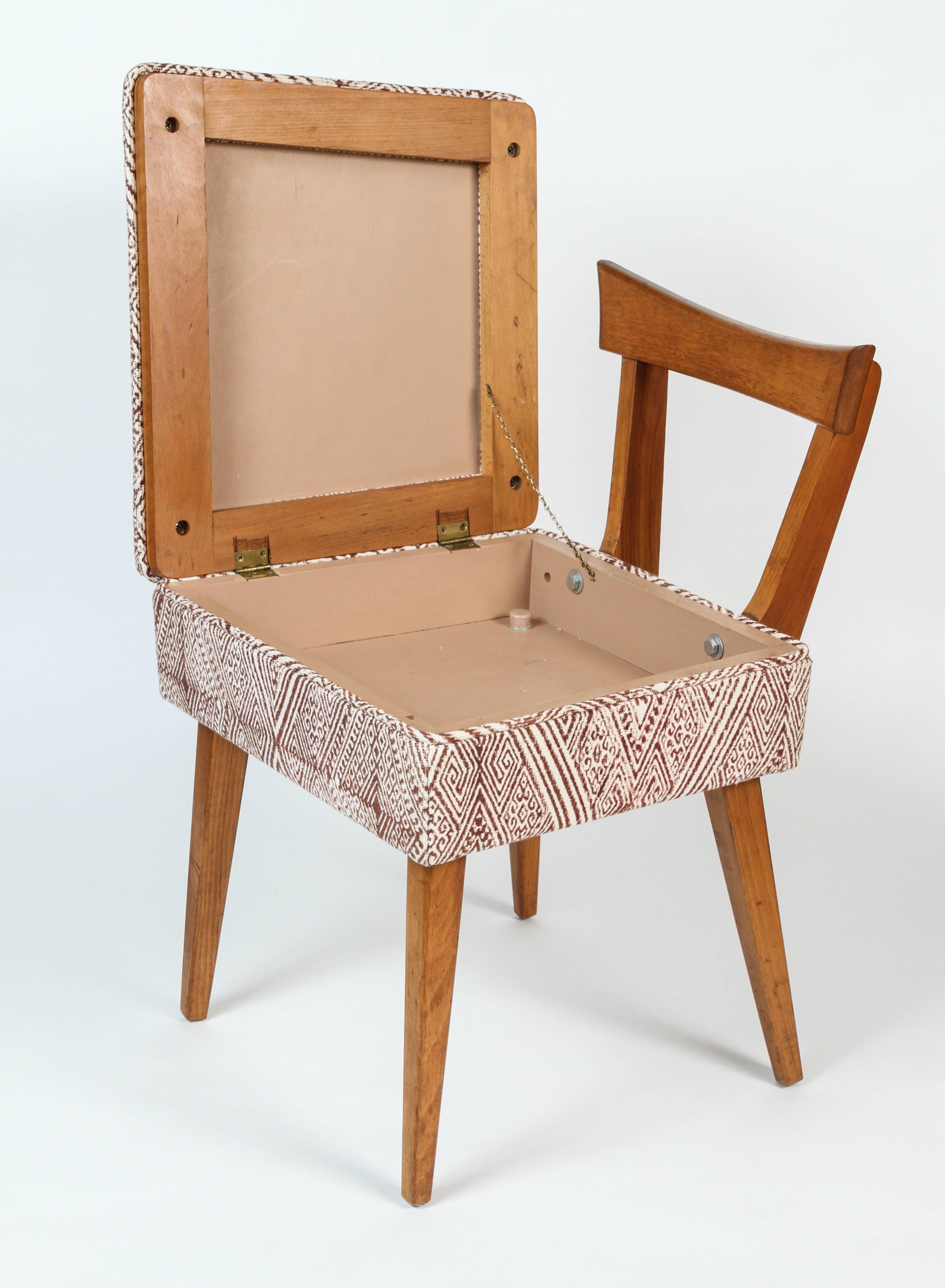 sewing chair with storage