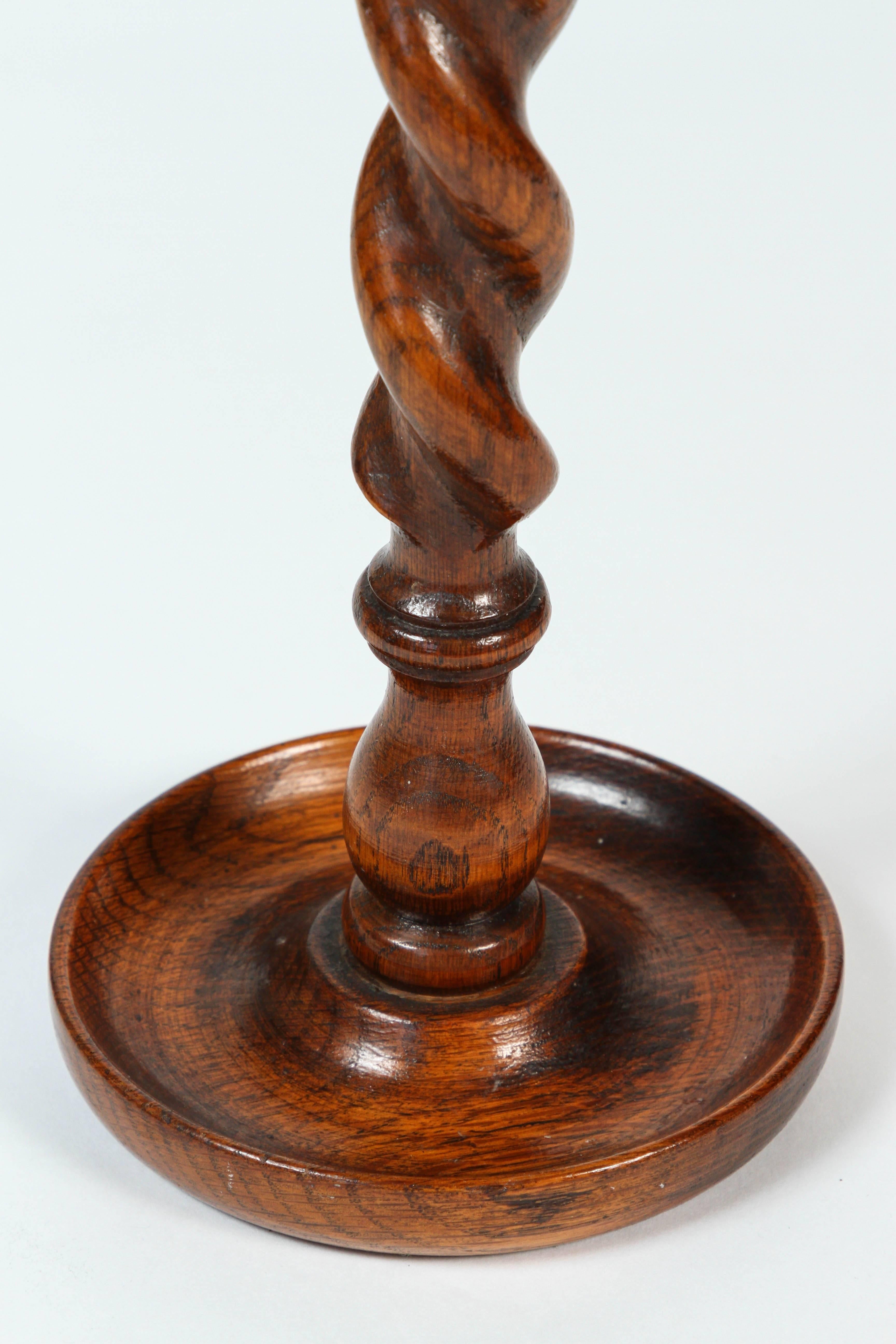 antique wooden candle holders