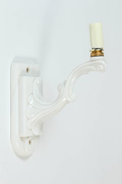 Vintage Milk Glass Single Light Sconce with All New Wiring and Wax Candle Sleeve
