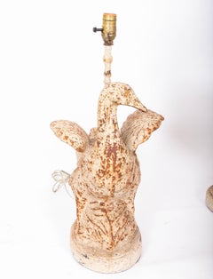 Pair of Cast Iron Duck Lamps