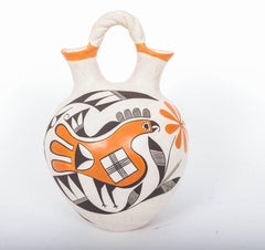 Midcentury Large Acoma Pottery Wedding Jar