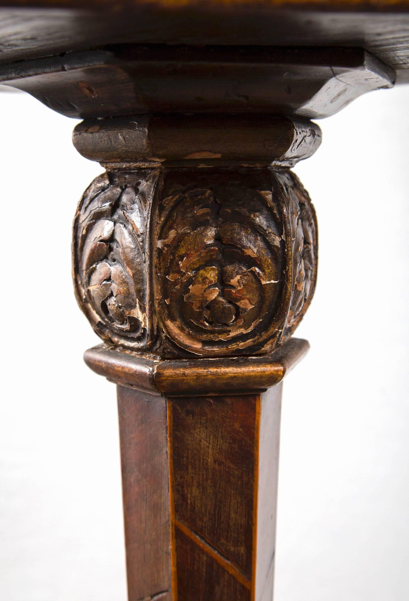 Pair of Late 17th Century Continental Candle Stands In Good Condition In Woodbury, CT