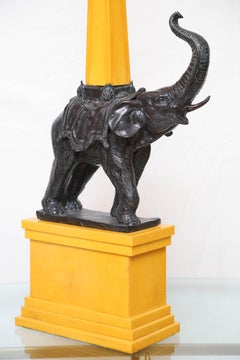 Large Elephant with Obelisk on Base